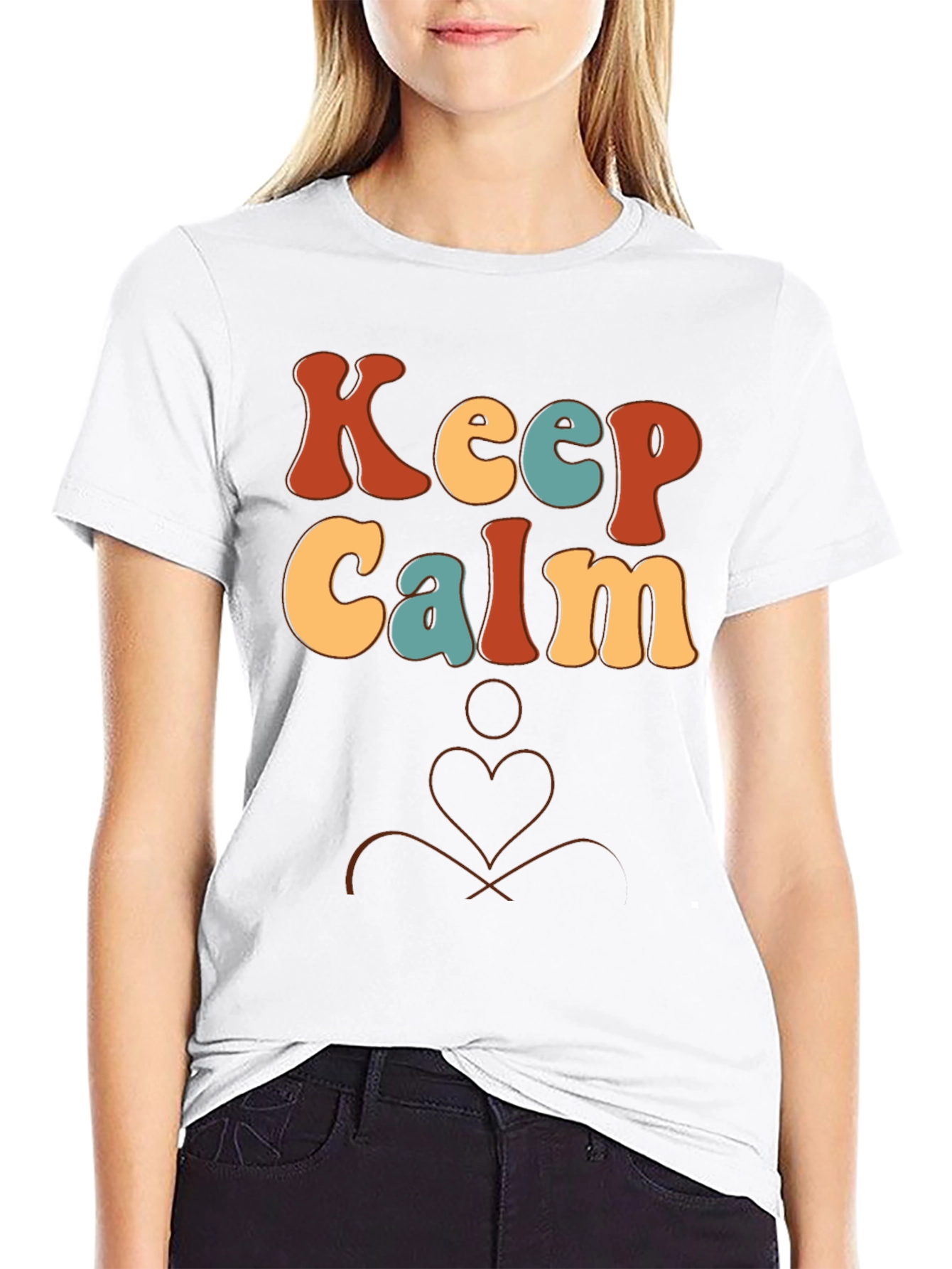 Keep Calm Retro Graphic Tee - Black