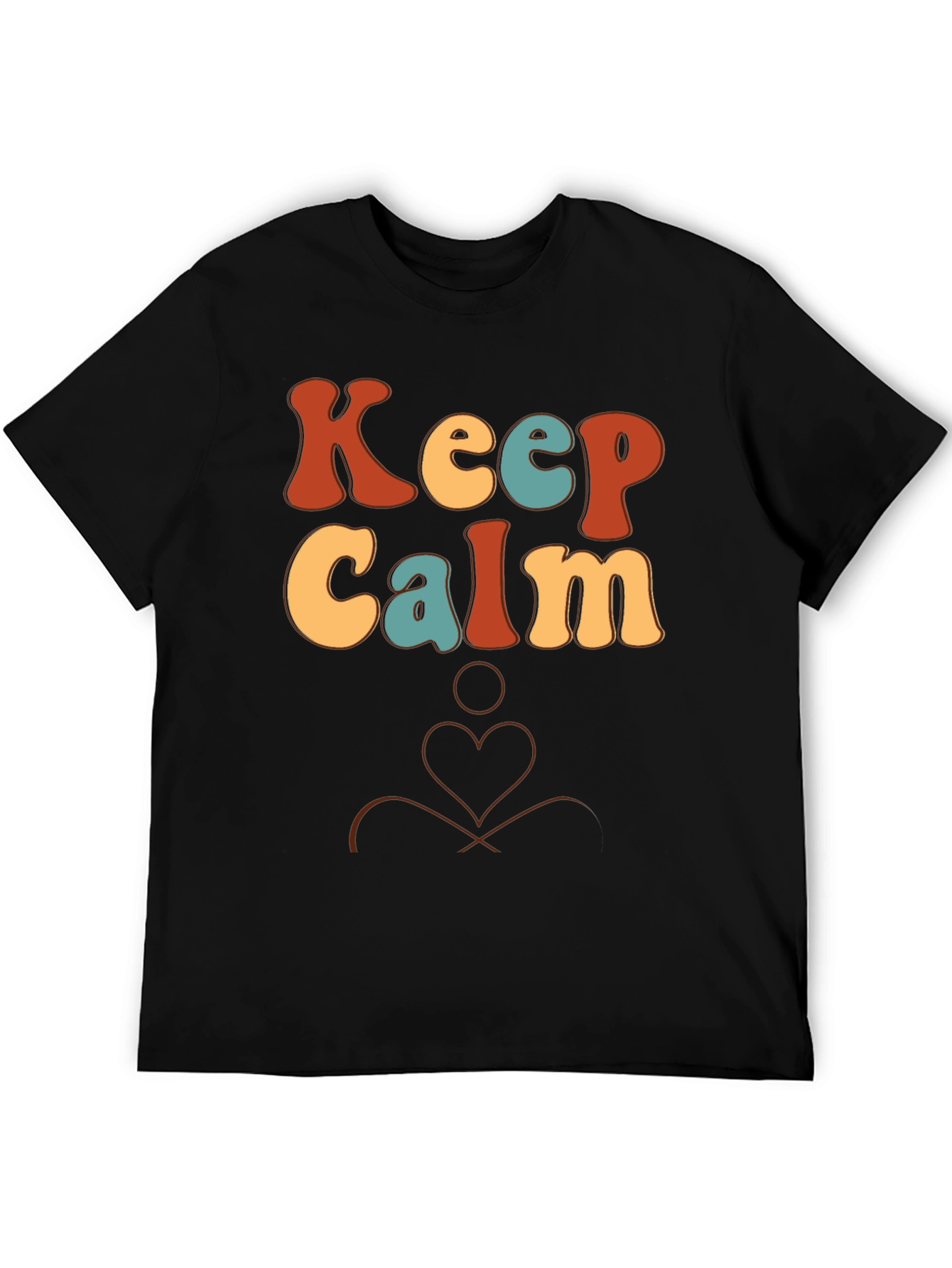 Keep Calm Retro Graphic Tee - Black