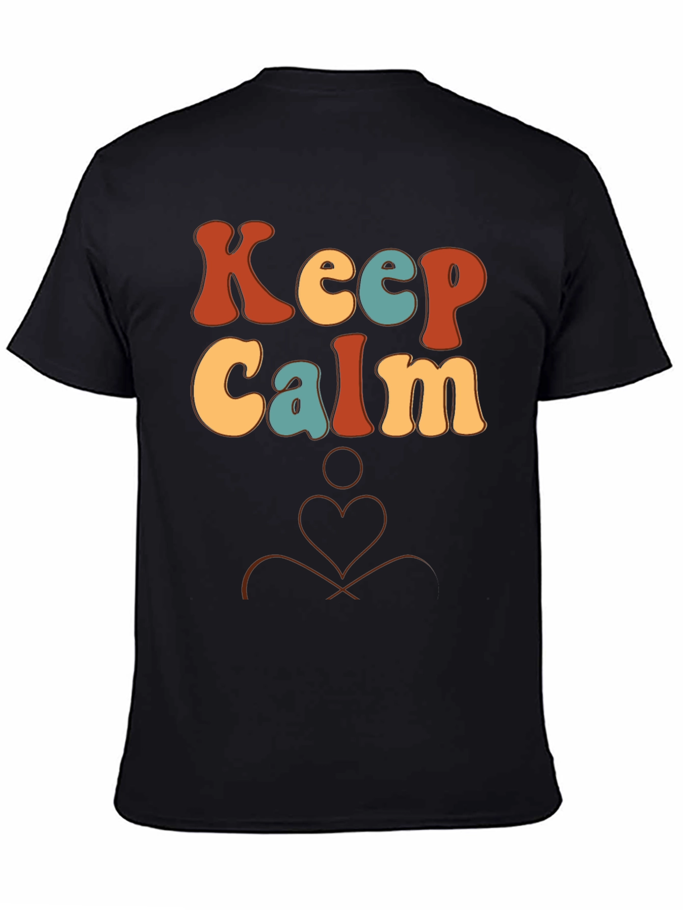 Keep Calm Retro Graphic Tee - Black