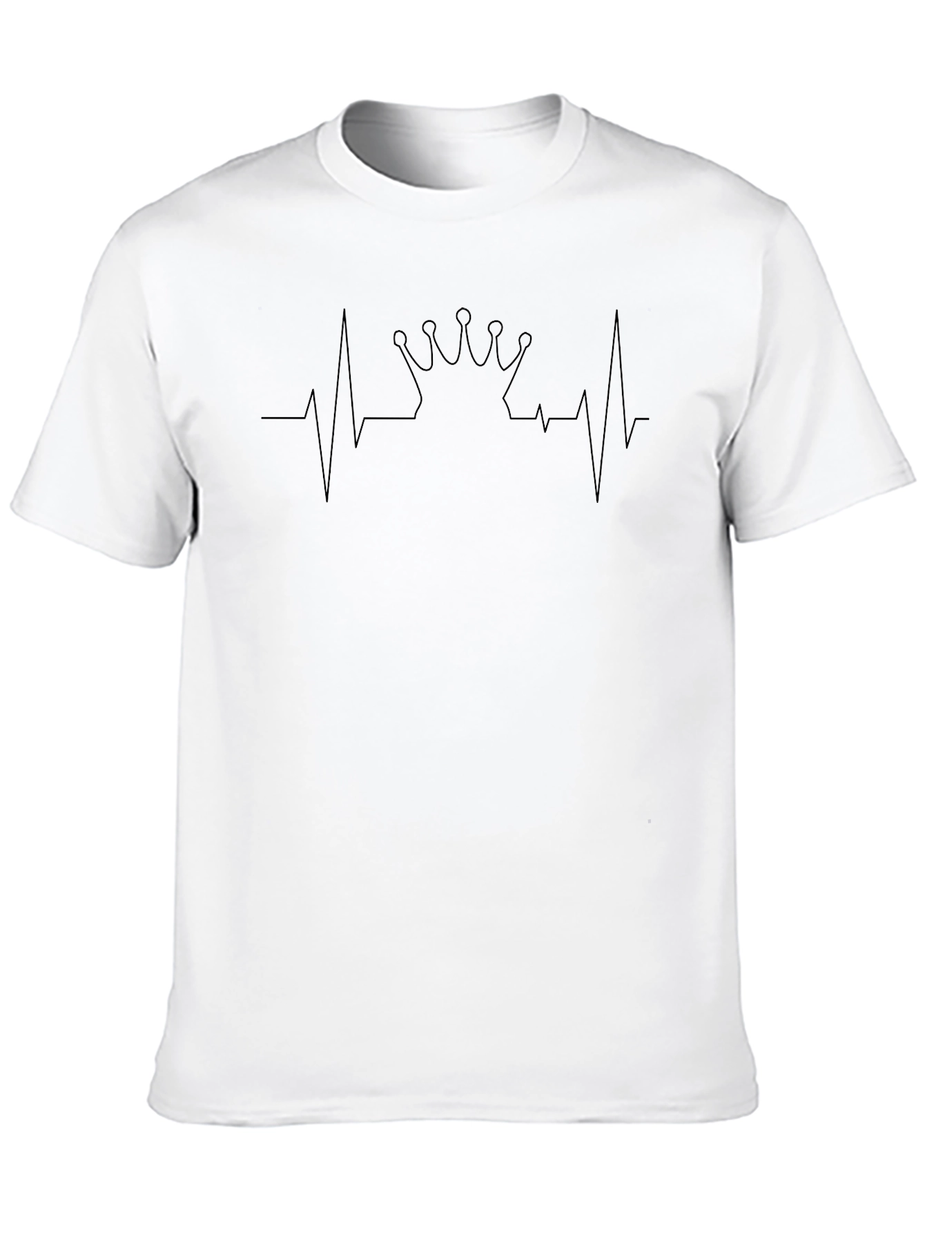 Heartbeat Crown Graphic Tee - Black