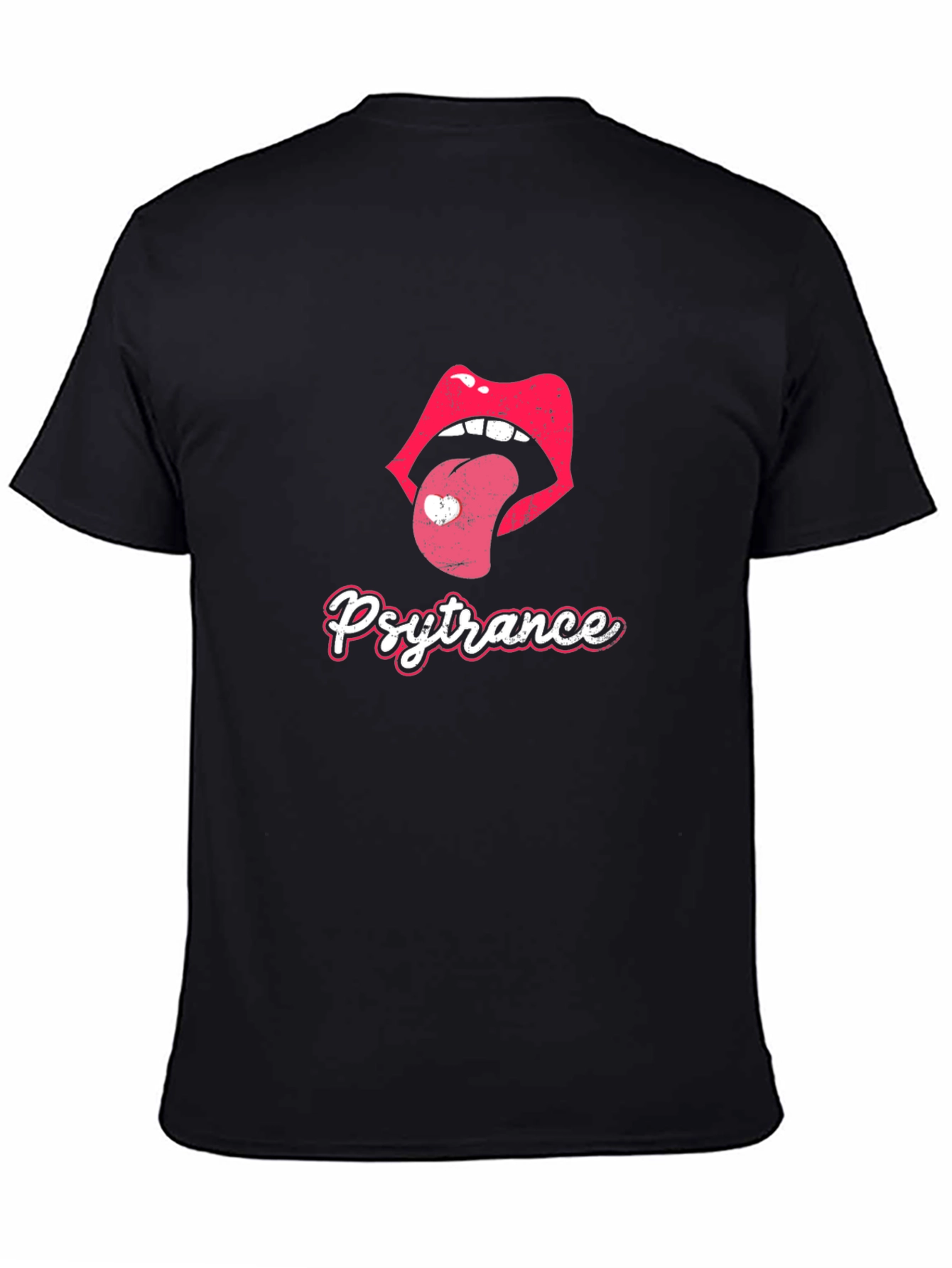 Psytrance Lips Black T-Shirt