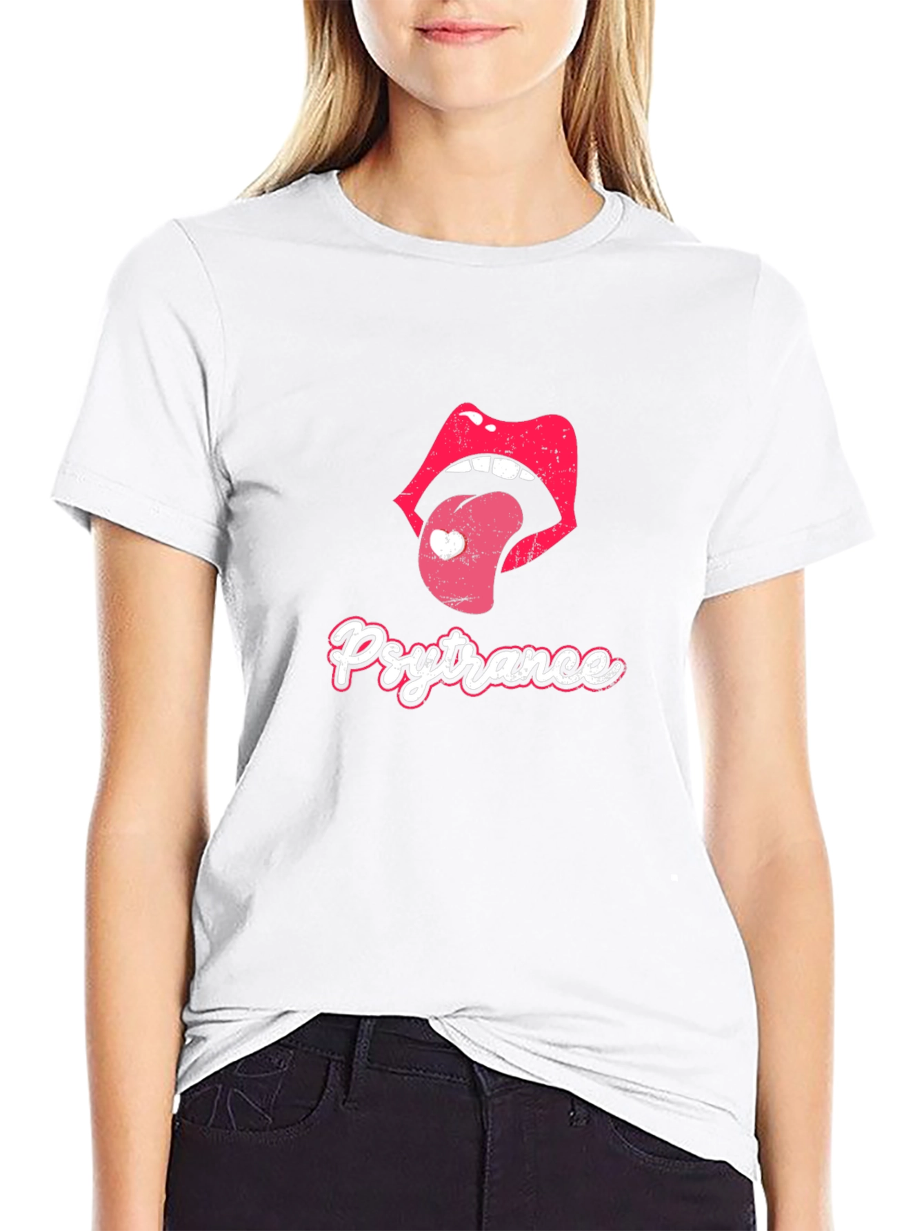Psytrance Lips Black T-Shirt