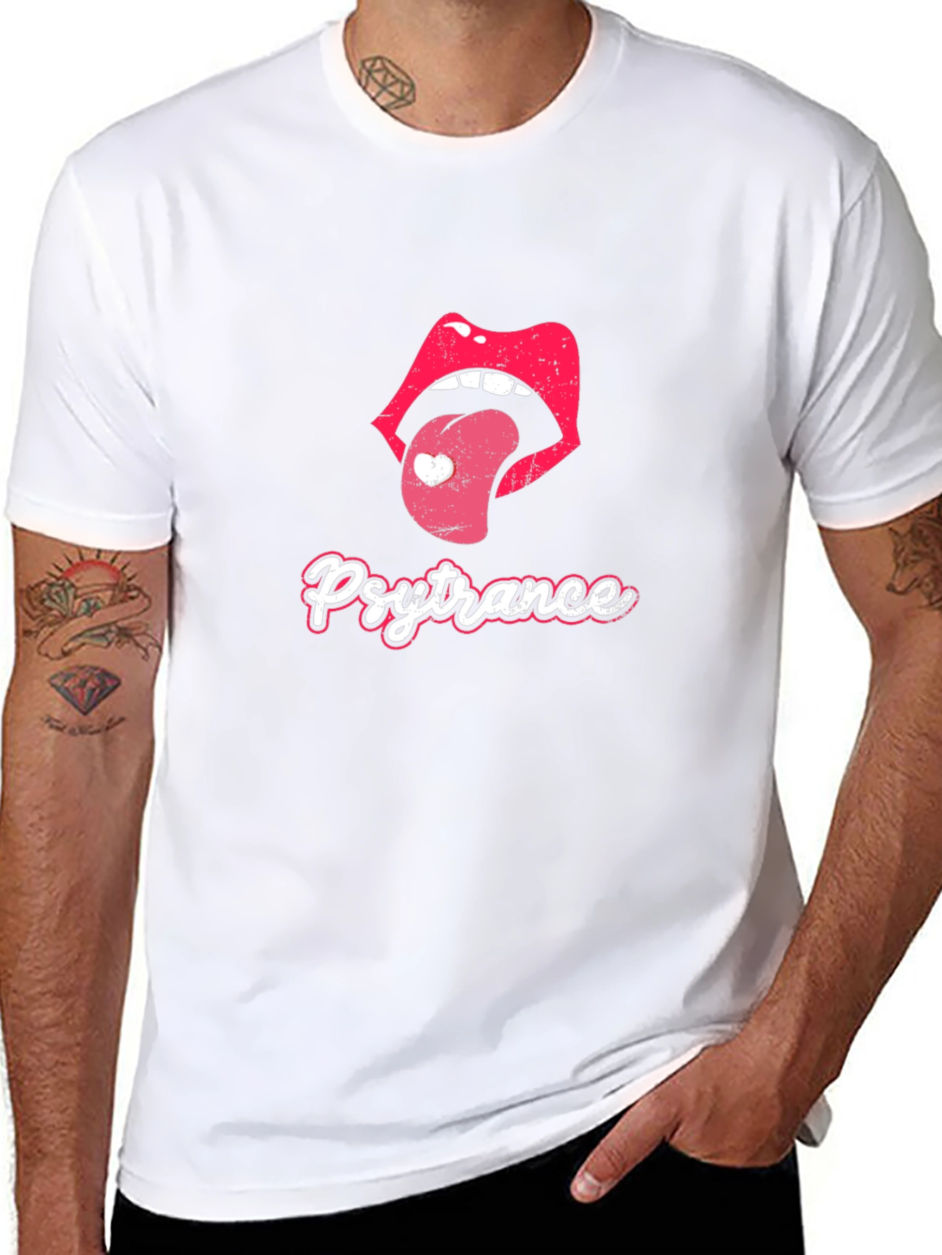 Psytrance Lips Black T-Shirt