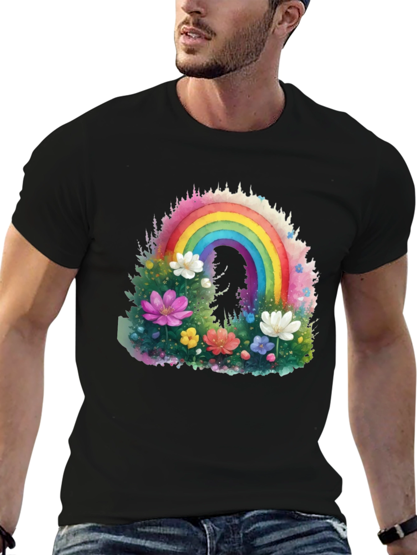 Rainbow Floral Graphic Tee