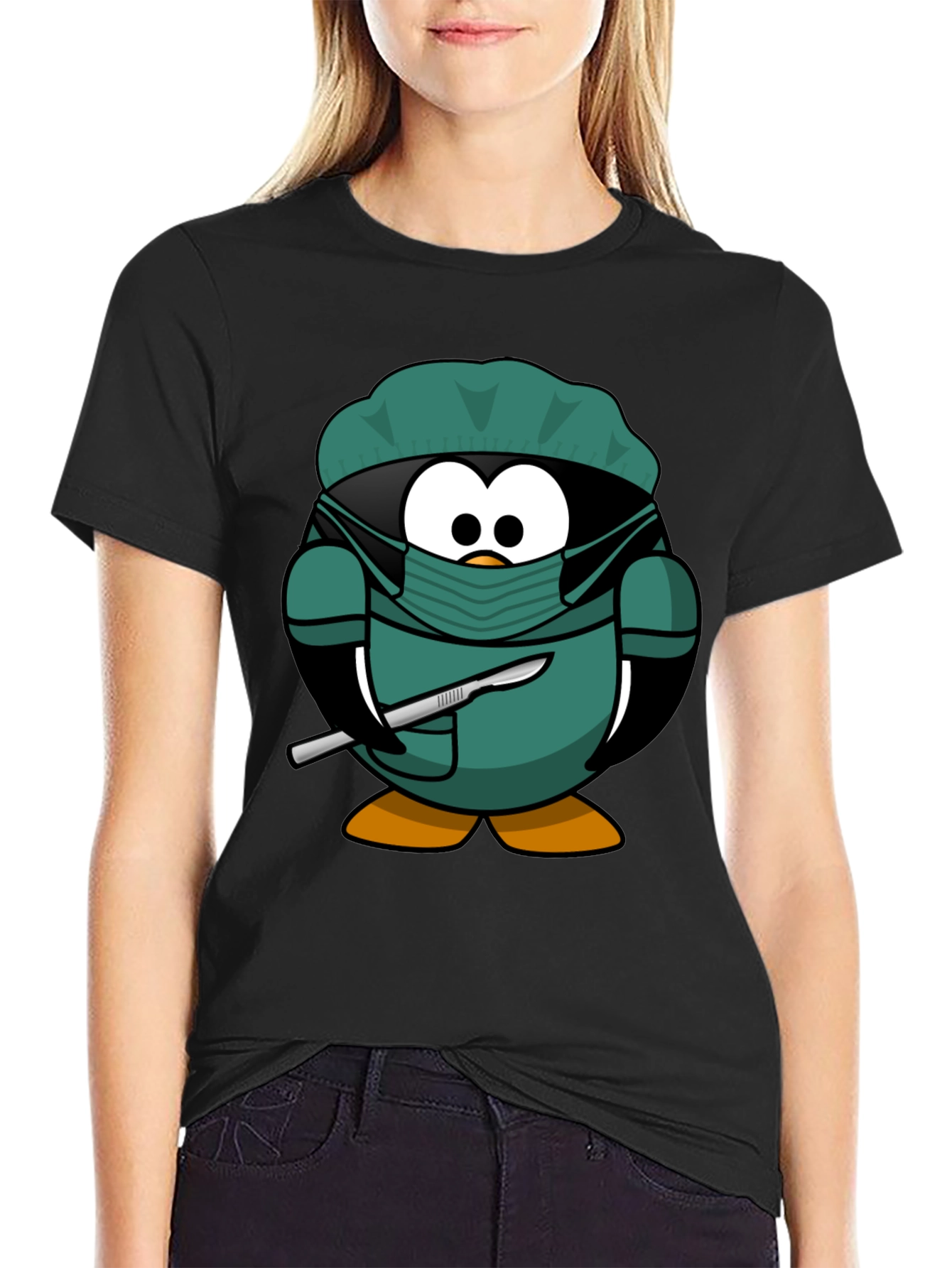 Surgeon Penguin T-Shirt - Novelty Graphic Tee