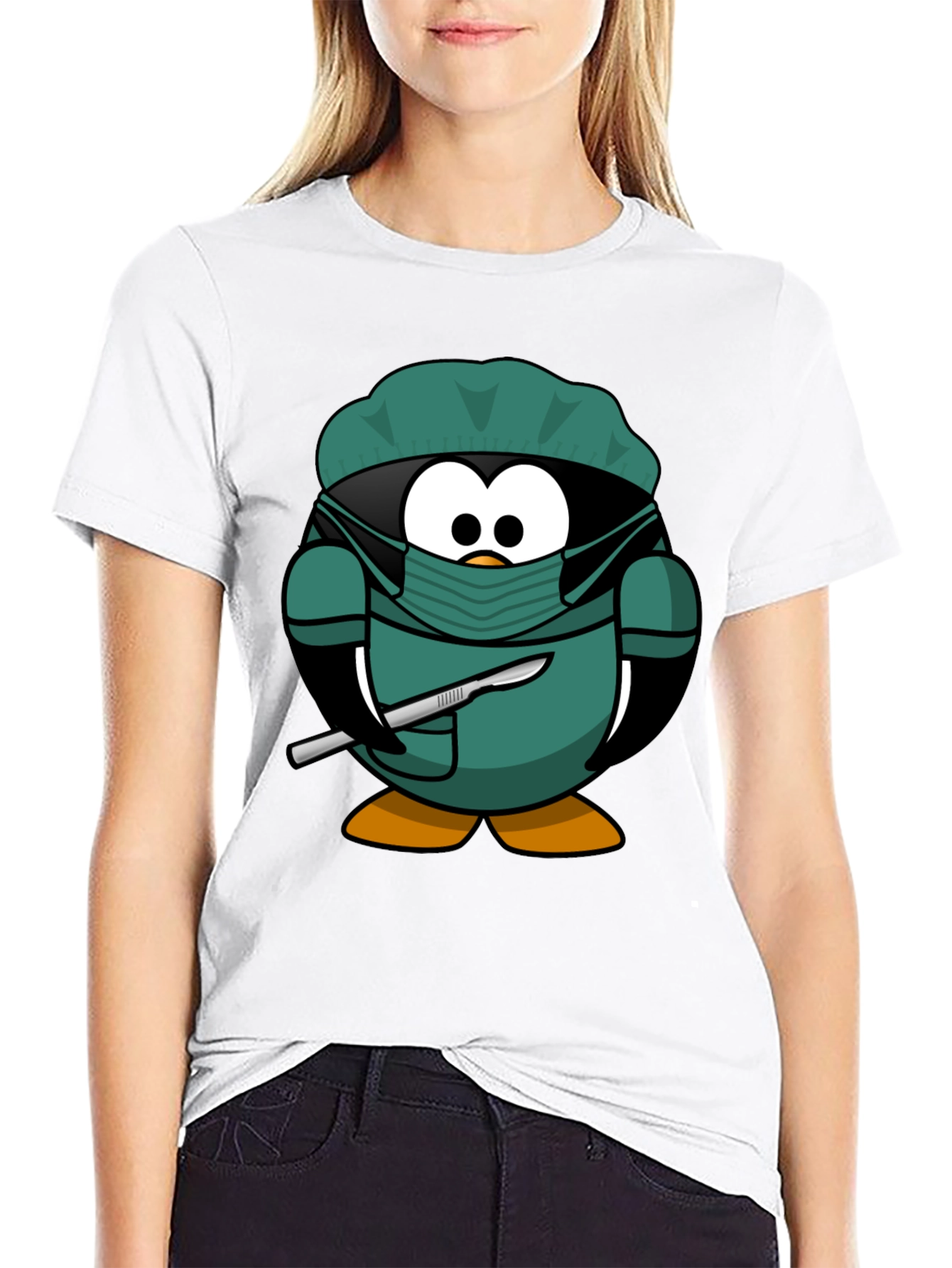 Surgeon Penguin T-Shirt - Novelty Graphic Tee