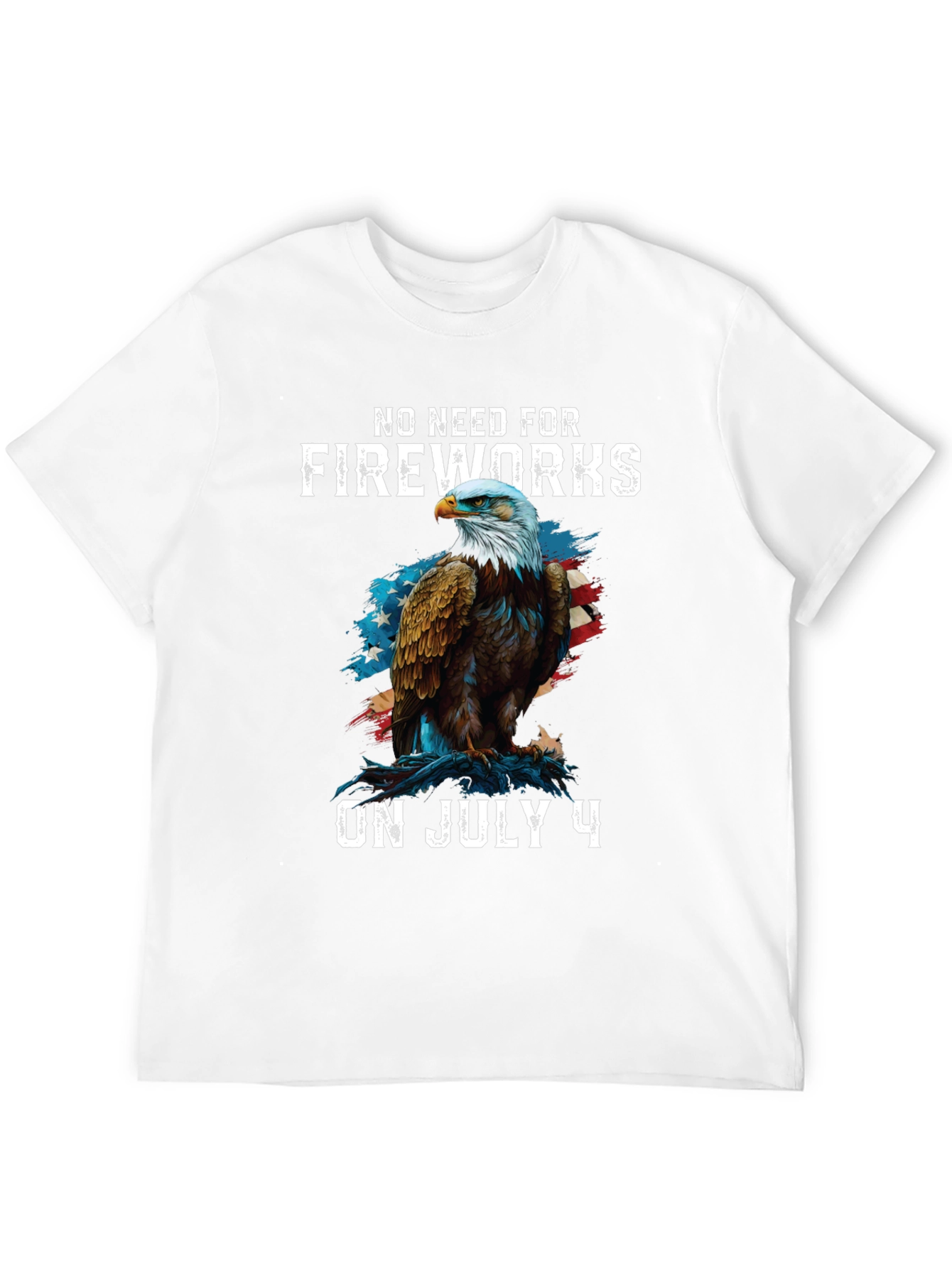 No Fireworks Needed Patriotic Bald Eagle T-Shirt