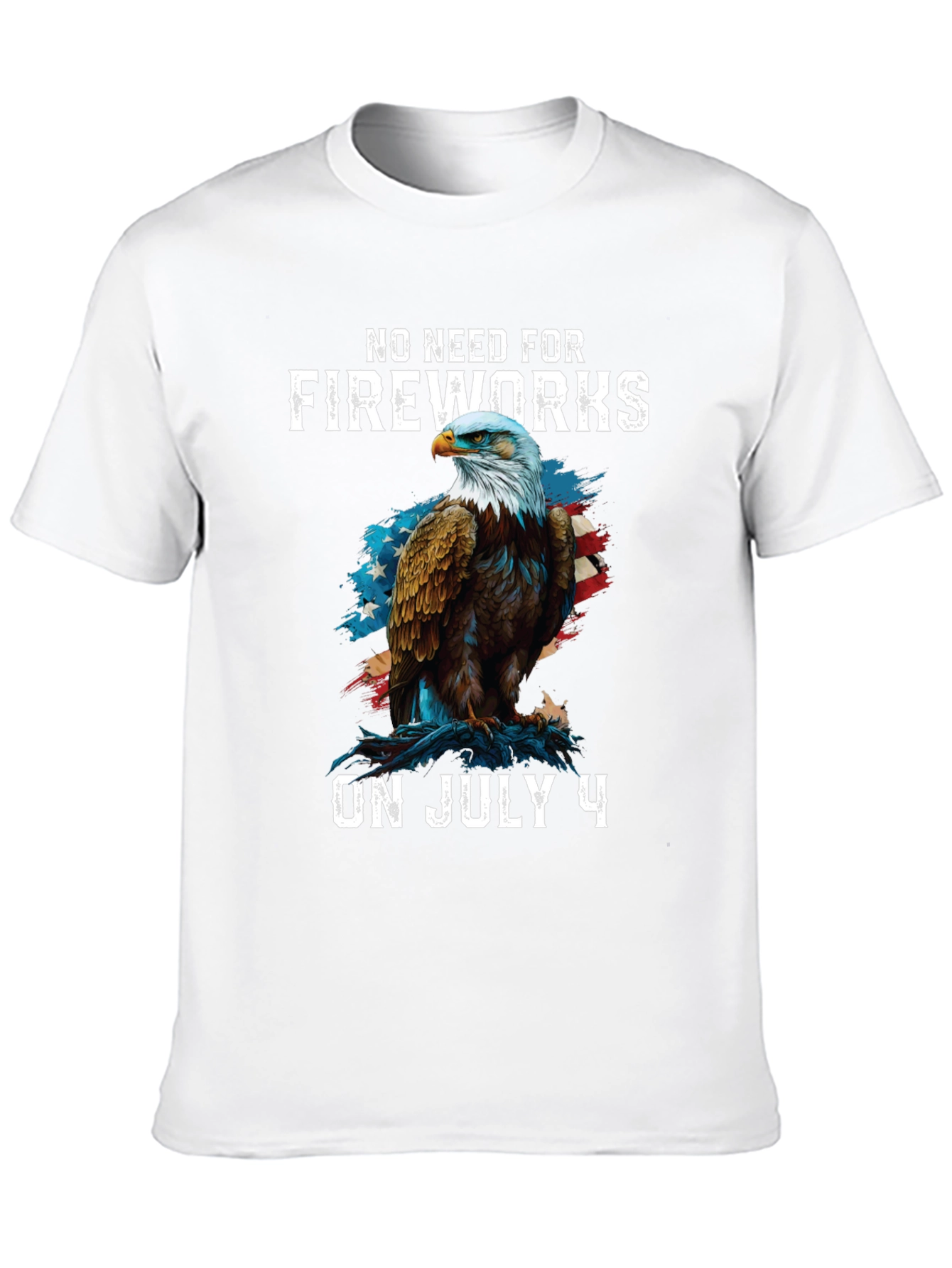 No Fireworks Needed Patriotic Bald Eagle T-Shirt