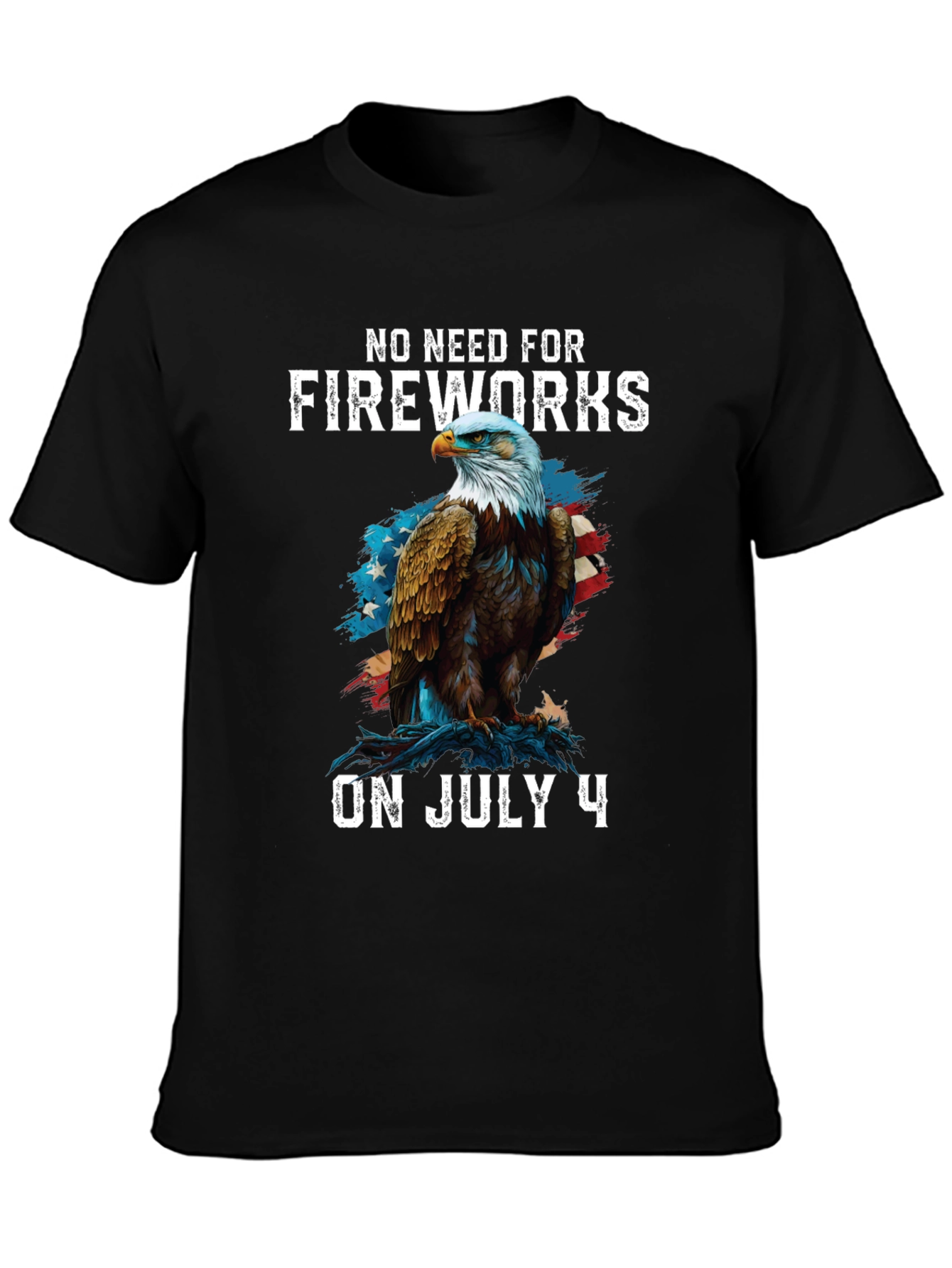 No Fireworks Needed Patriotic Bald Eagle T-Shirt
