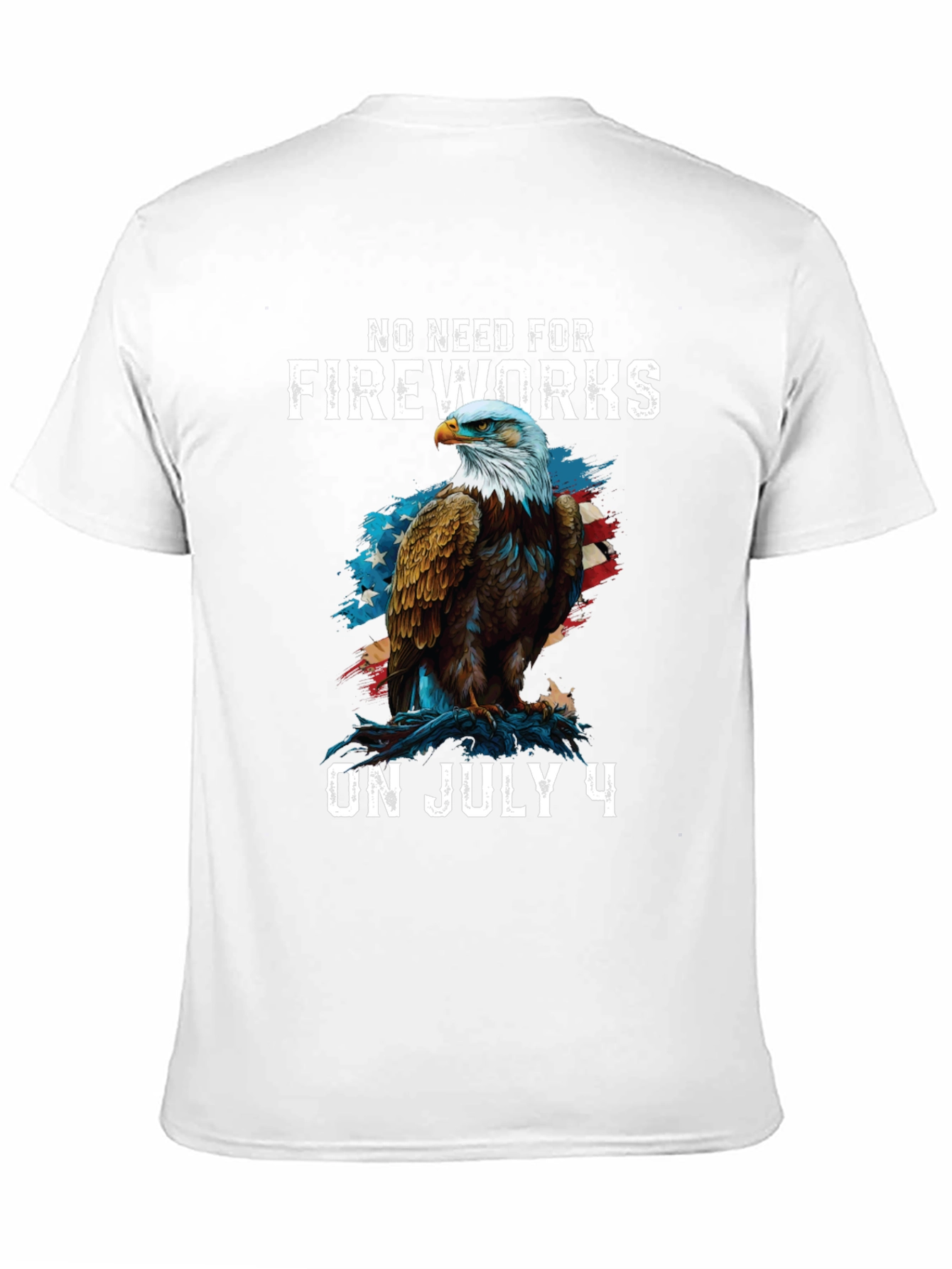 No Fireworks Needed Patriotic Bald Eagle T-Shirt