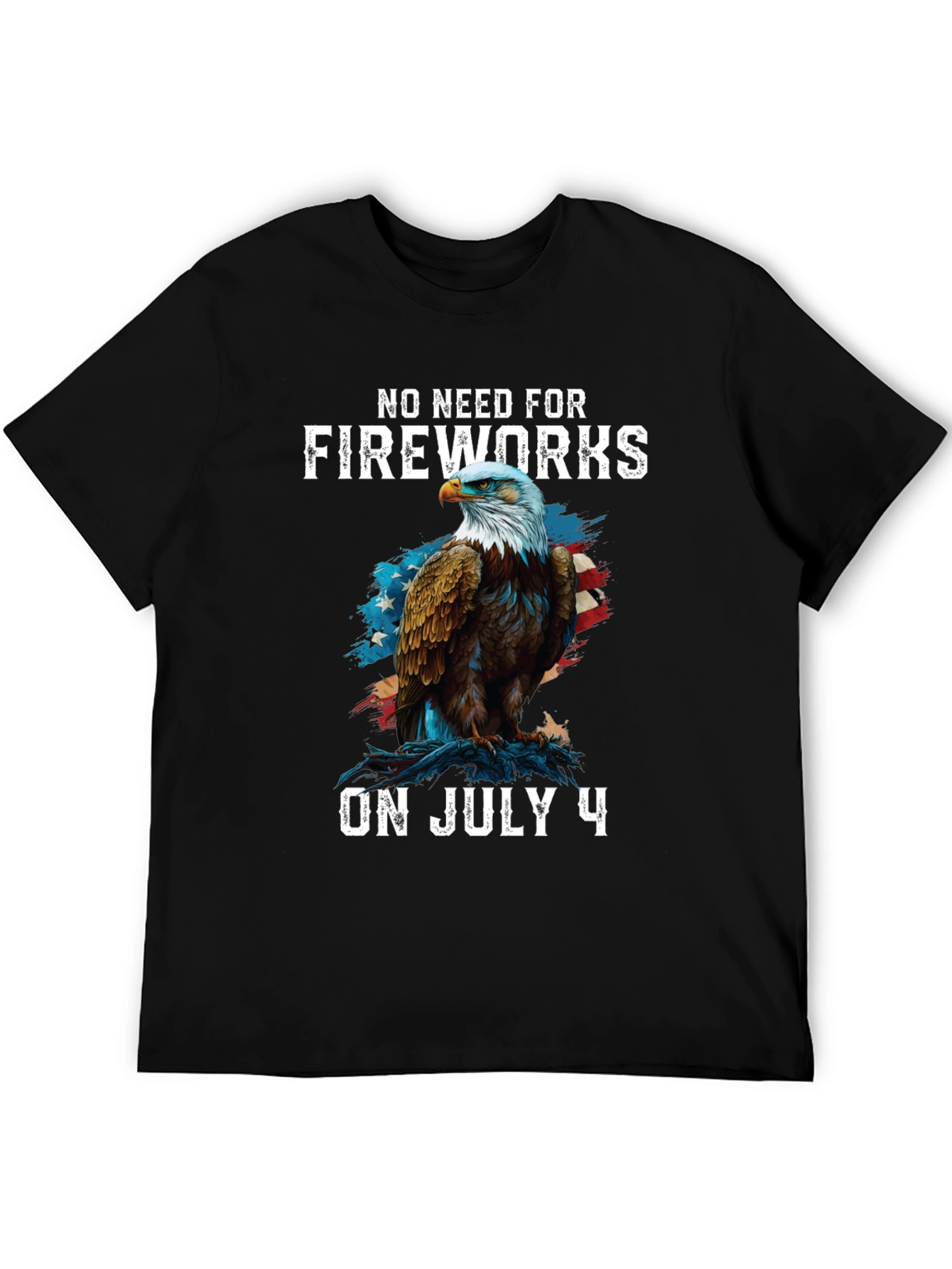 No Fireworks Needed Patriotic Bald Eagle T-Shirt