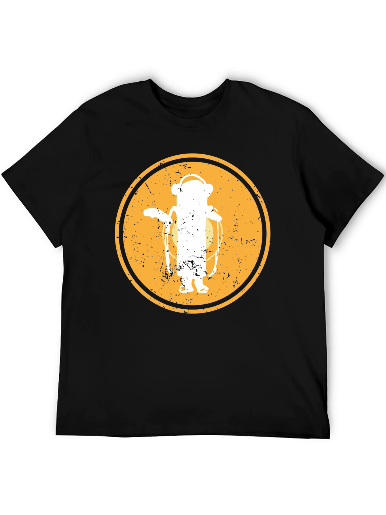 Retro Monkey T-Shirt - Black Cotton Blend