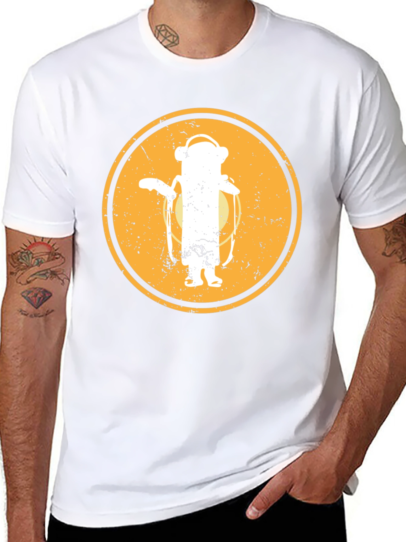 Retro Monkey T-Shirt - Black Cotton Blend