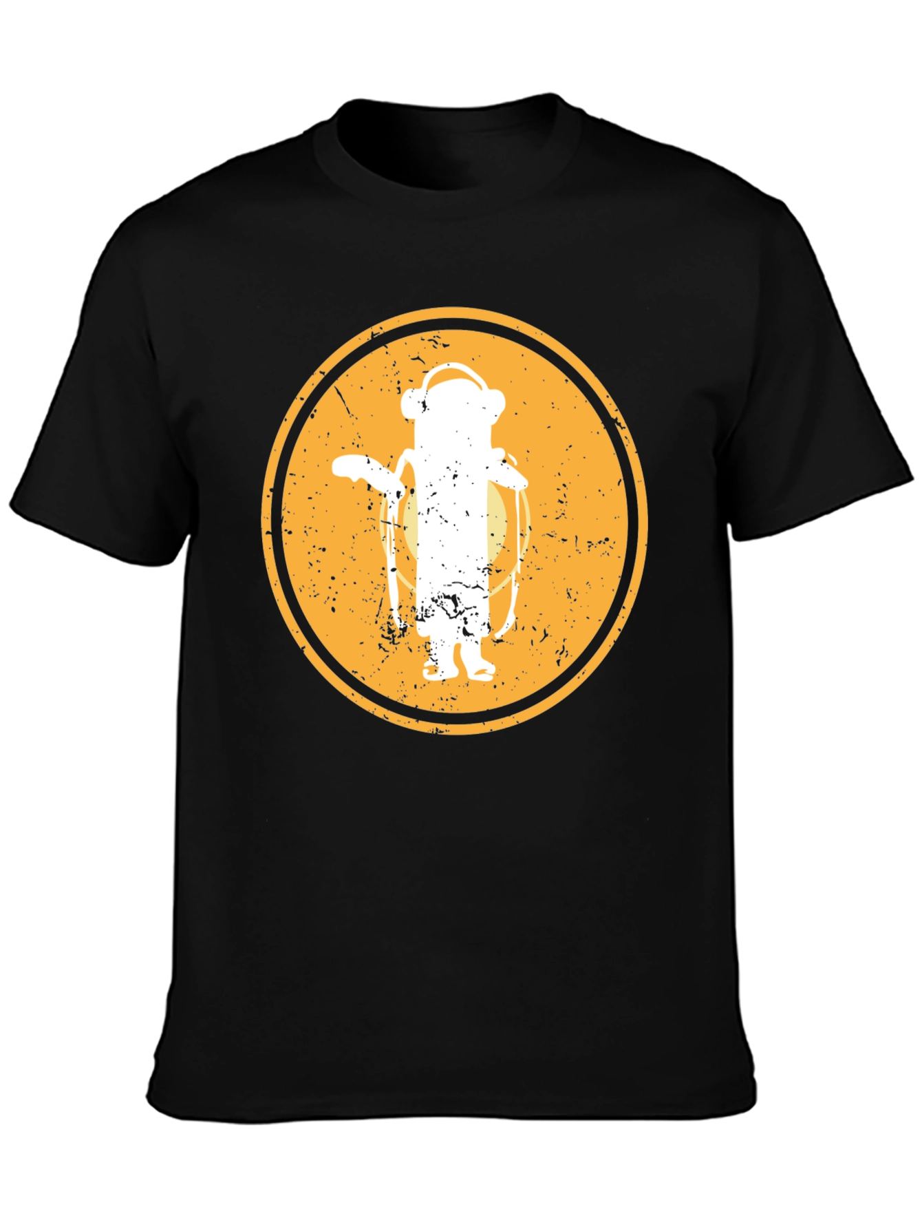 Retro Monkey T-Shirt - Black Cotton Blend