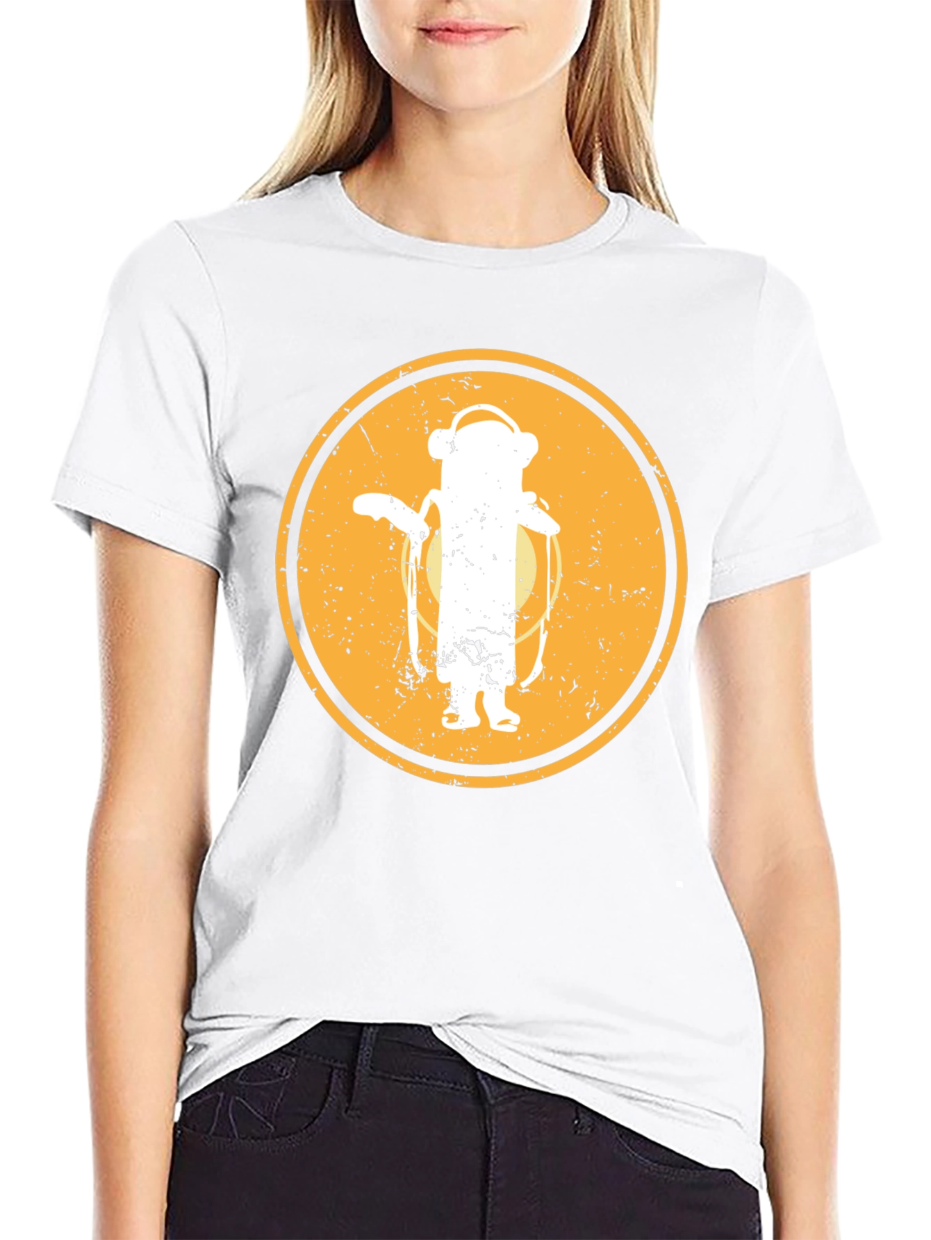Retro Monkey T-Shirt - Black Cotton Blend