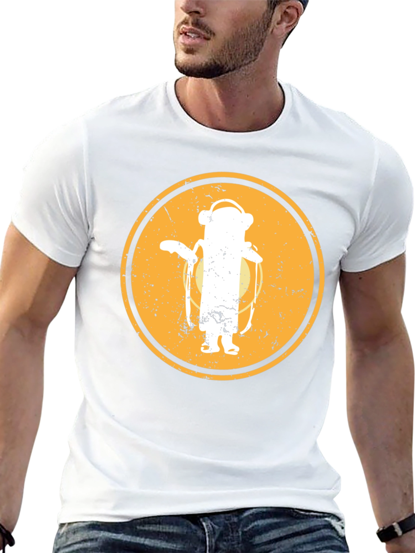 Retro Monkey T-Shirt - Black Cotton Blend