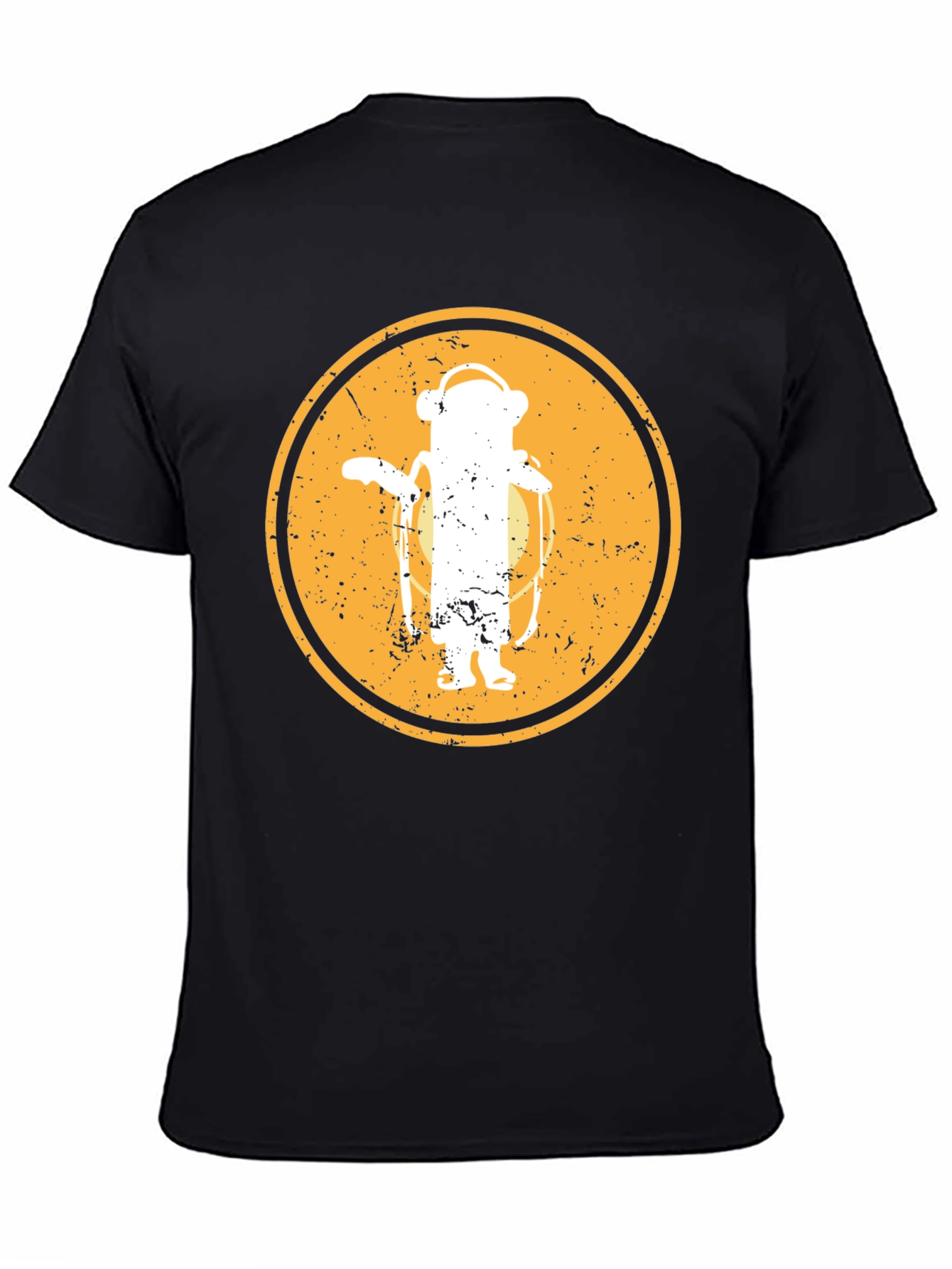 Retro Monkey T-Shirt - Black Cotton Blend