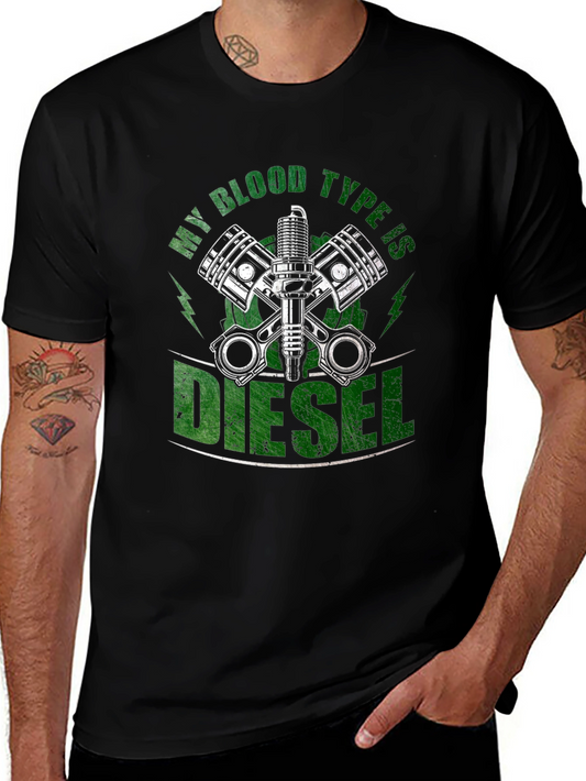 Diesel Blood Type T-Shirt - Mechanic Gift