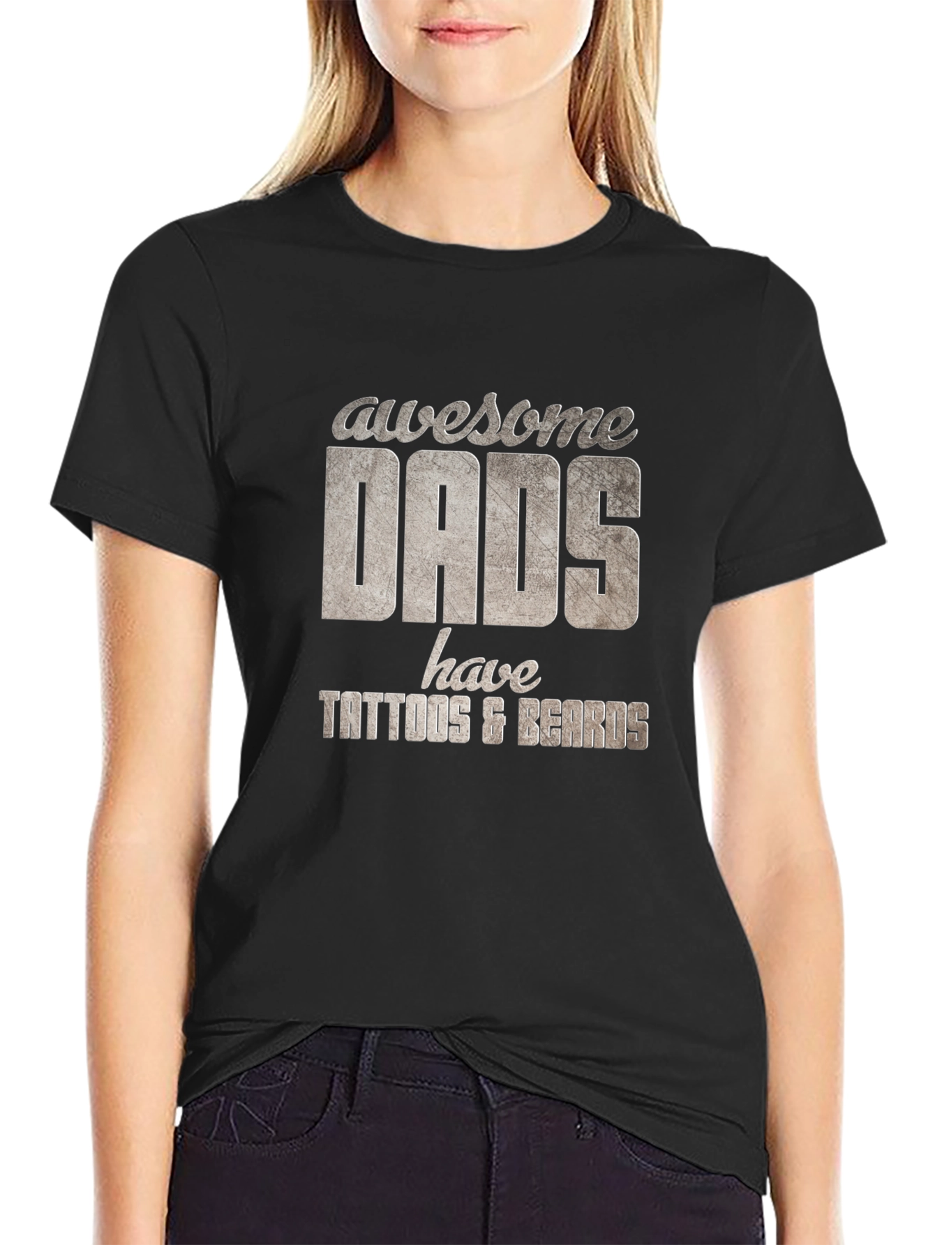 Awesome Dads Tattoo & Beard T-Shirt