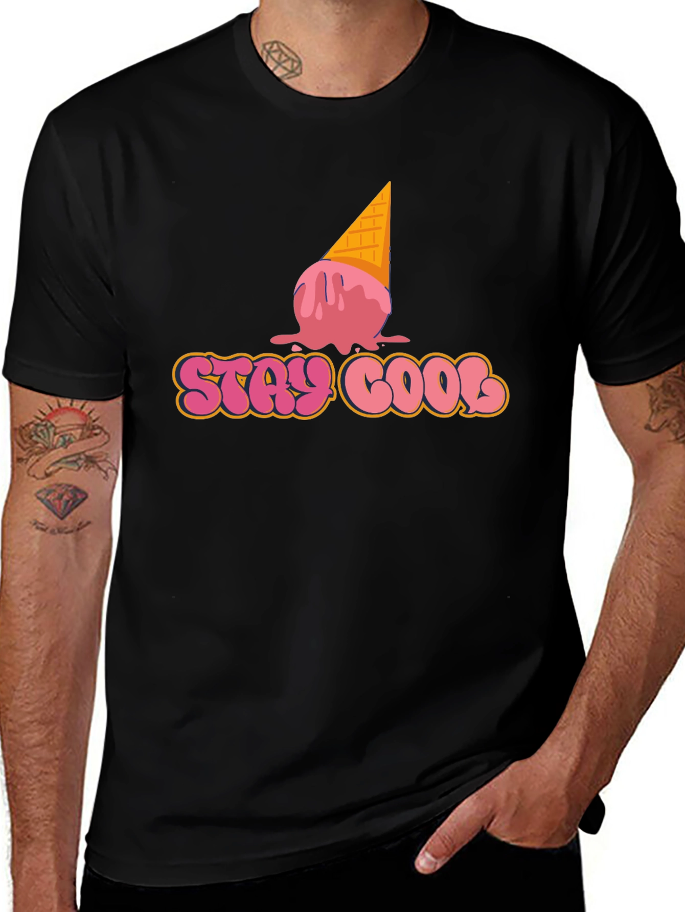 Stay Cool Ice Cream Graphic T-Shirt
