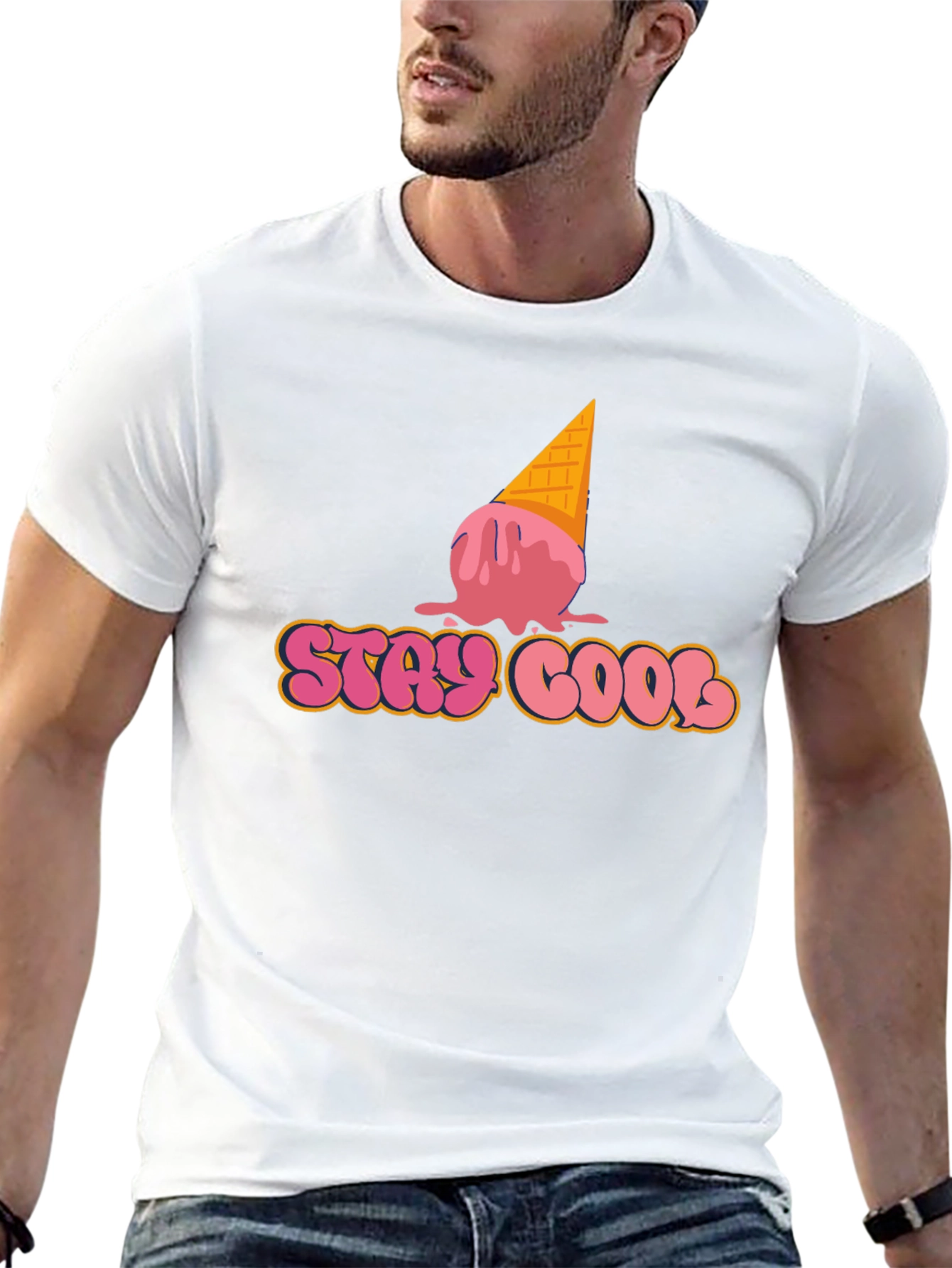 Stay Cool Ice Cream Graphic T-Shirt