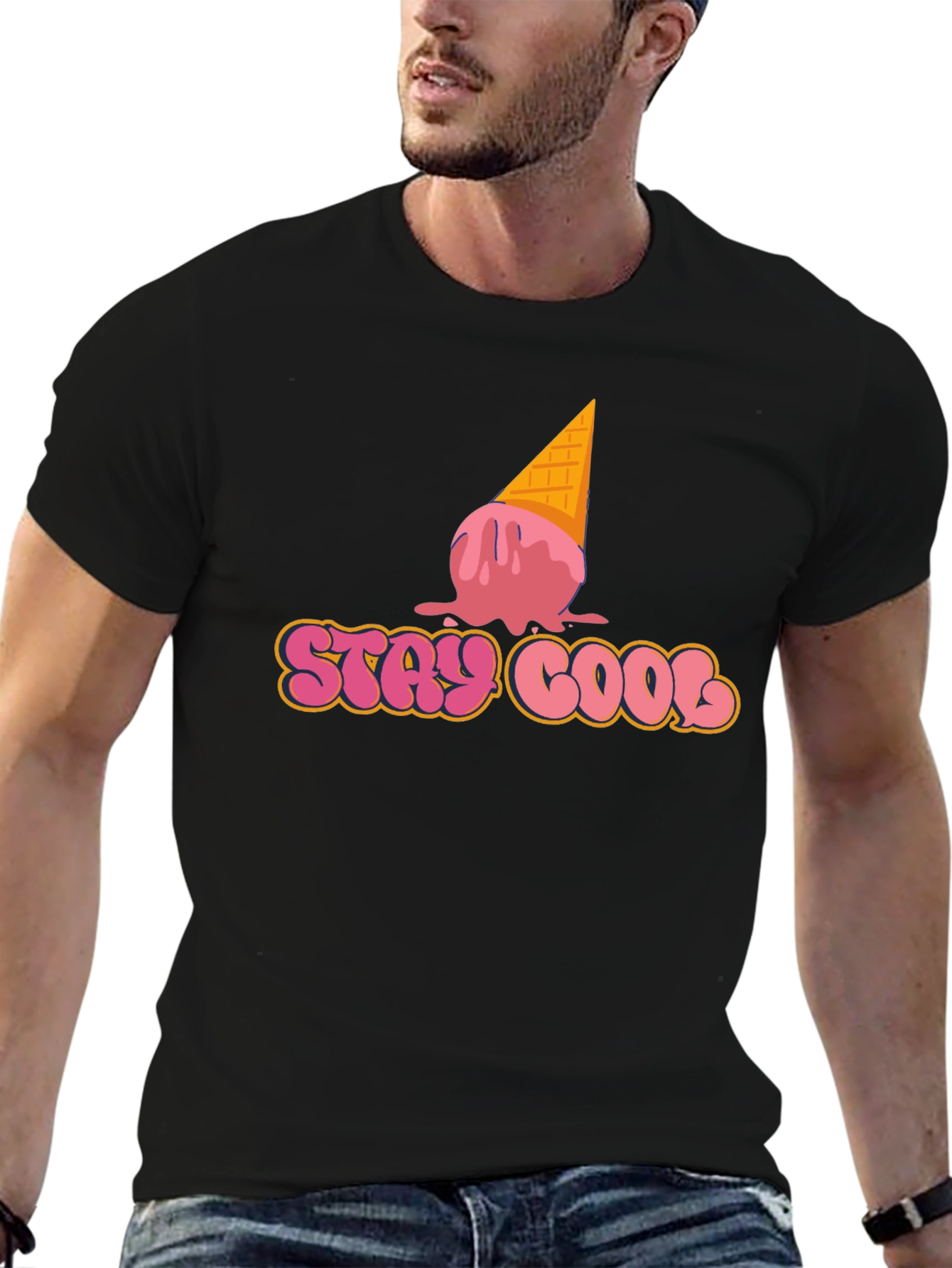 Stay Cool Ice Cream Graphic T-Shirt
