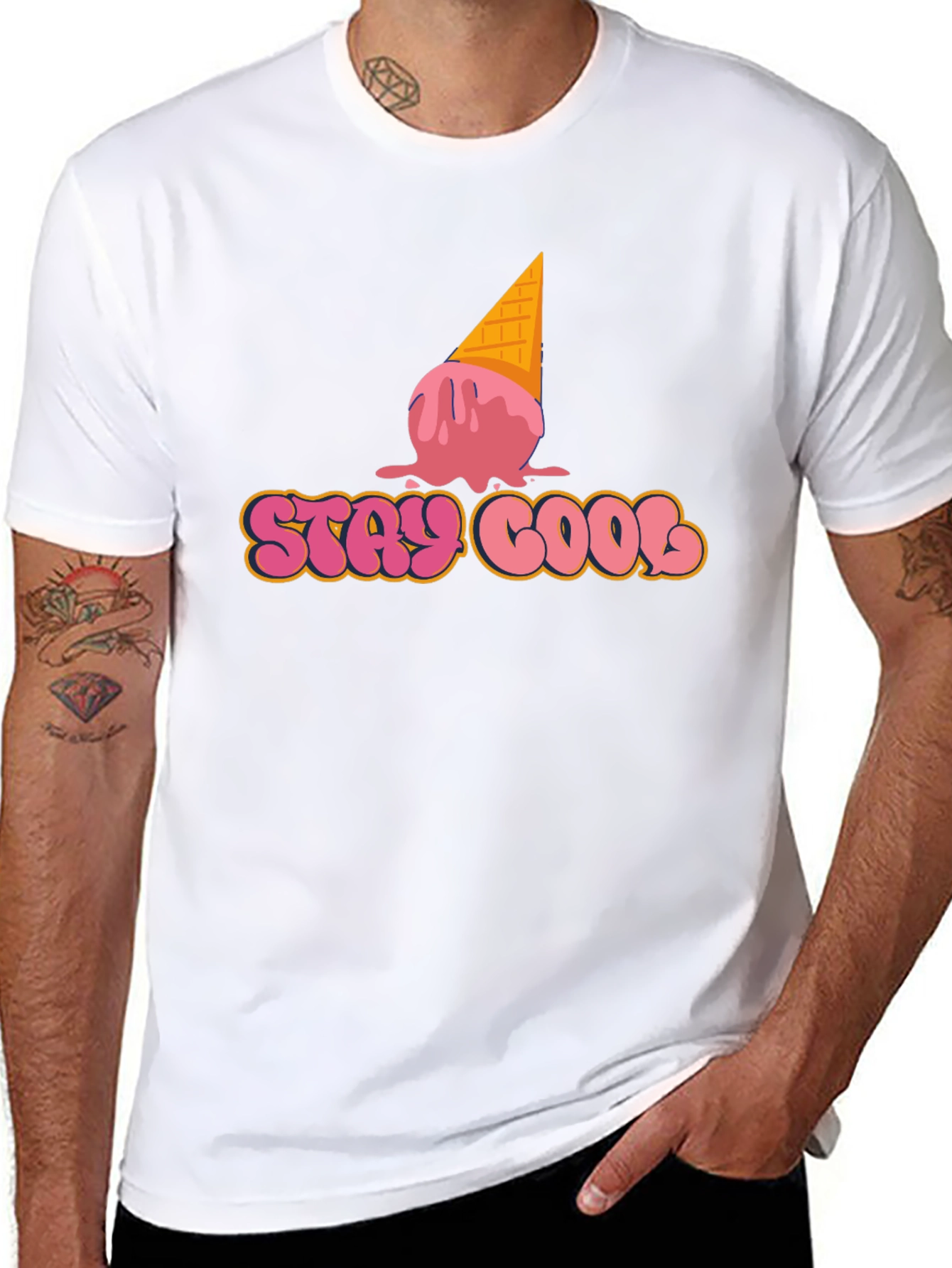 Stay Cool Ice Cream Graphic T-Shirt