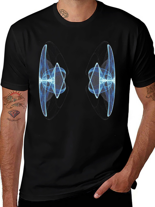 Abstract Light Design Black T-Shirt