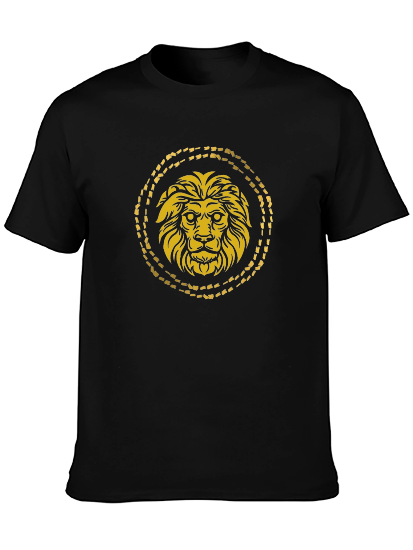 Golden Lion Graphic Black T-Shirt
