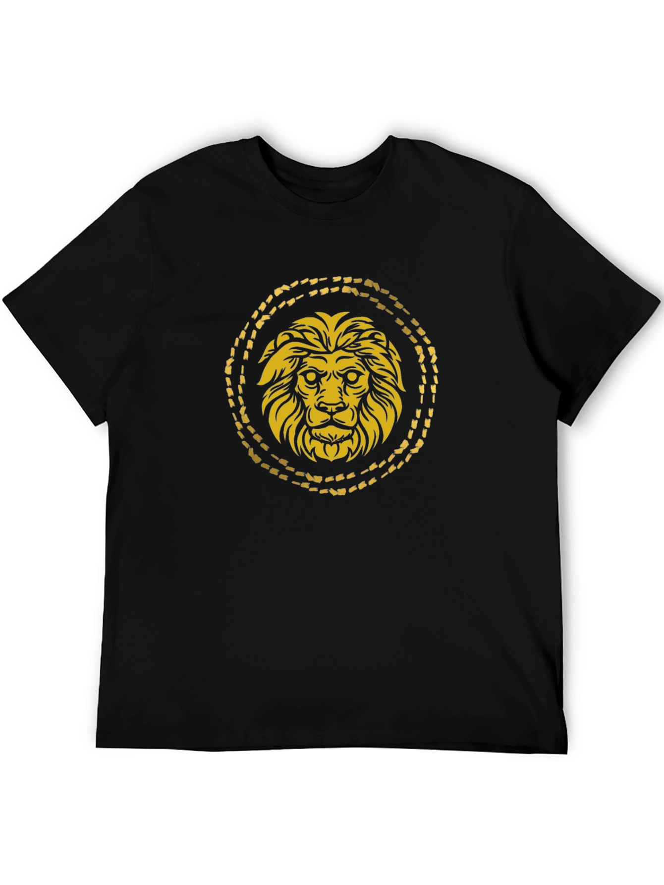 Golden Lion Graphic Black T-Shirt