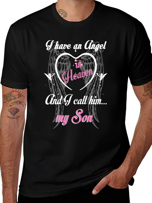 Angel Son Memorial T-Shirt - In Heaven Remembrance Tee