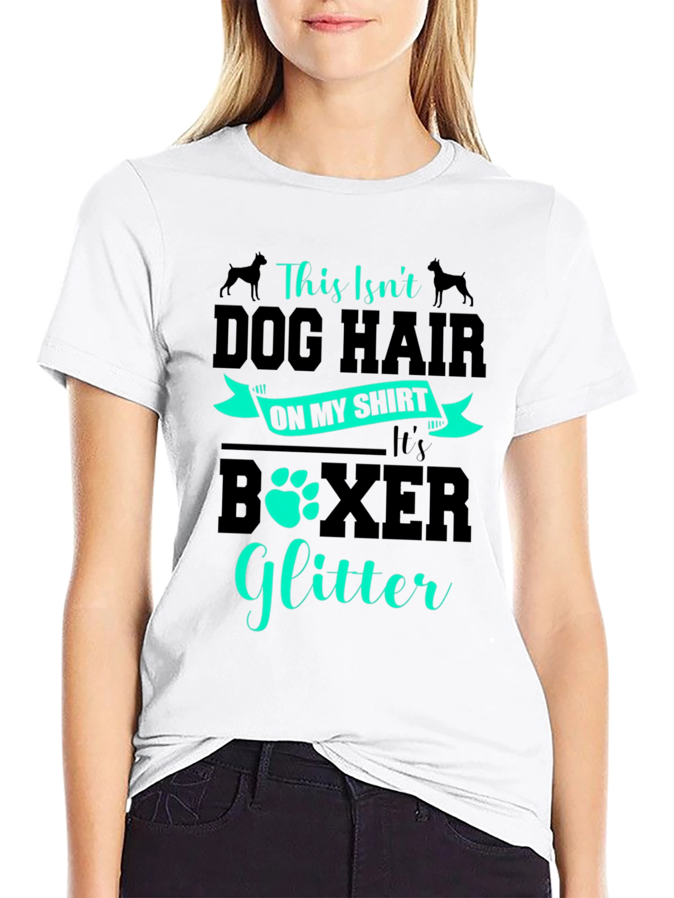 Dog Lover T-Shirt - Boxer Glitter Design
