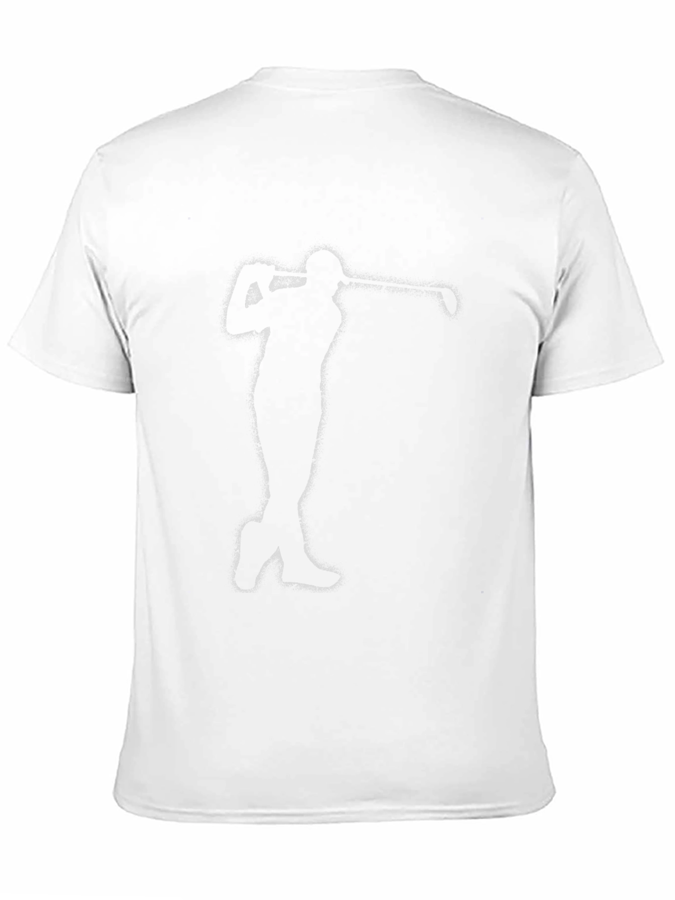 Golf Swing Silhouette Tee - Black Cotton Shirt