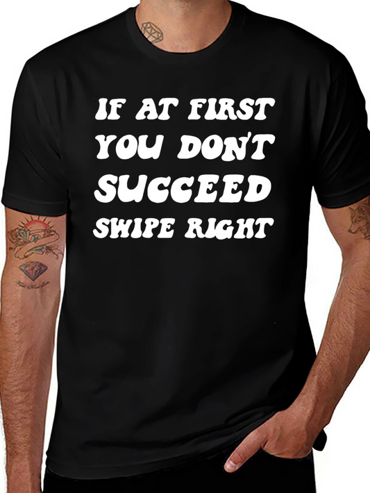 Funny Swipe Right Graphic T-Shirt