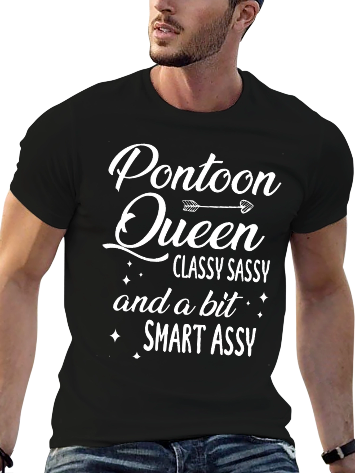 Pontoon Queen Funny Graphic T-Shirt