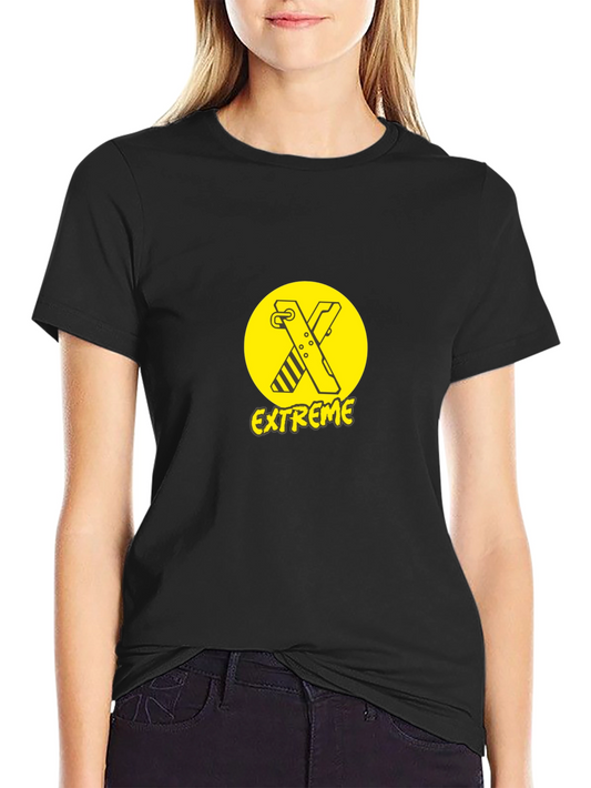 Extreme Sports T-Shirt - Black Cotton Tee with Bold Graphic