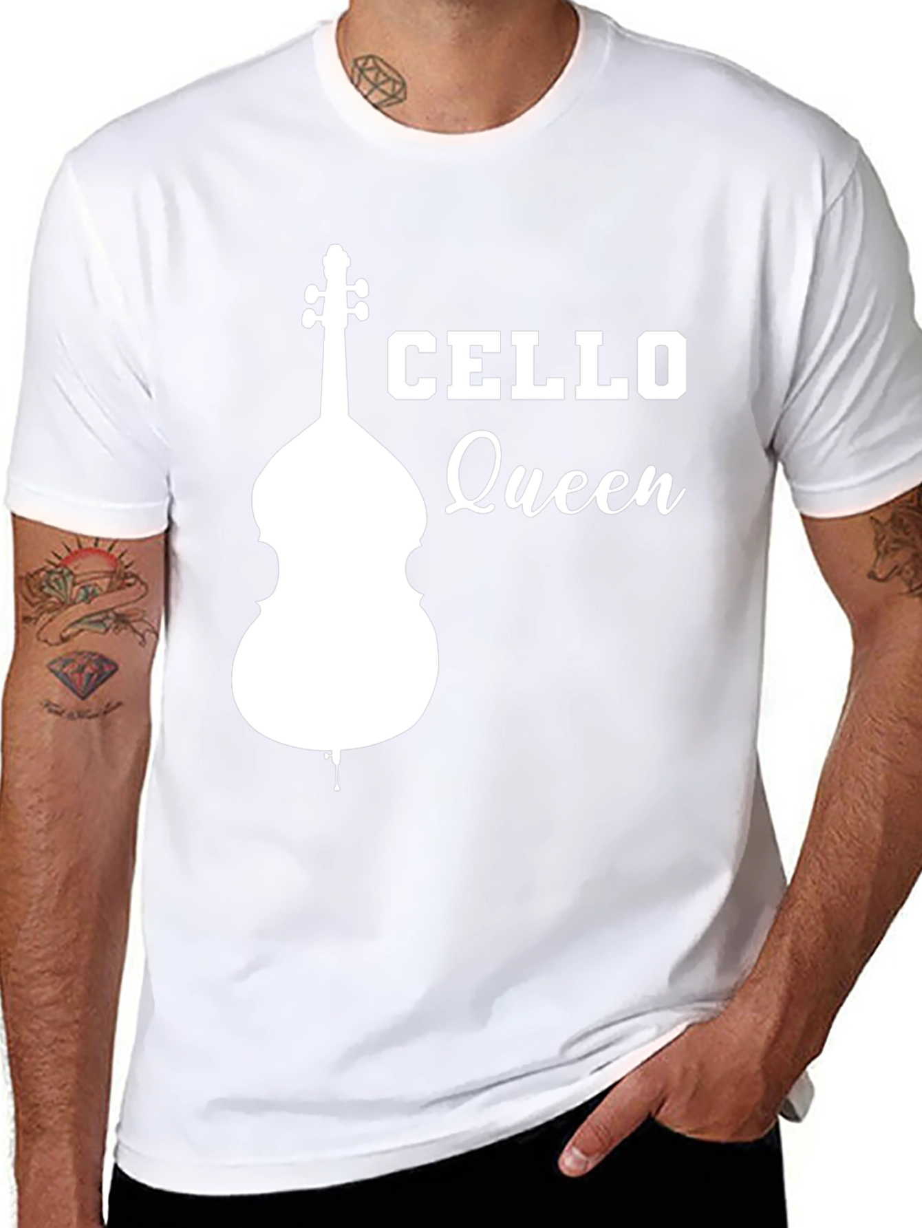 Cello Queen Graphic T-Shirt - Musician Tee