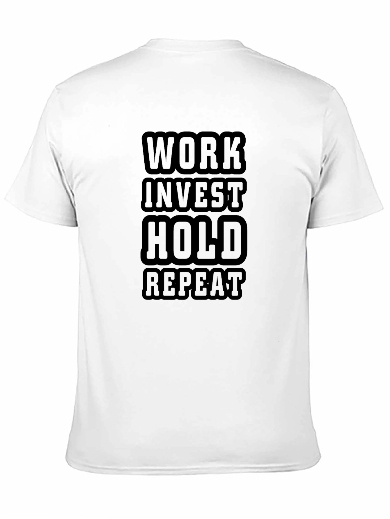Work Invest Hold Repeat Black Graphic Tee