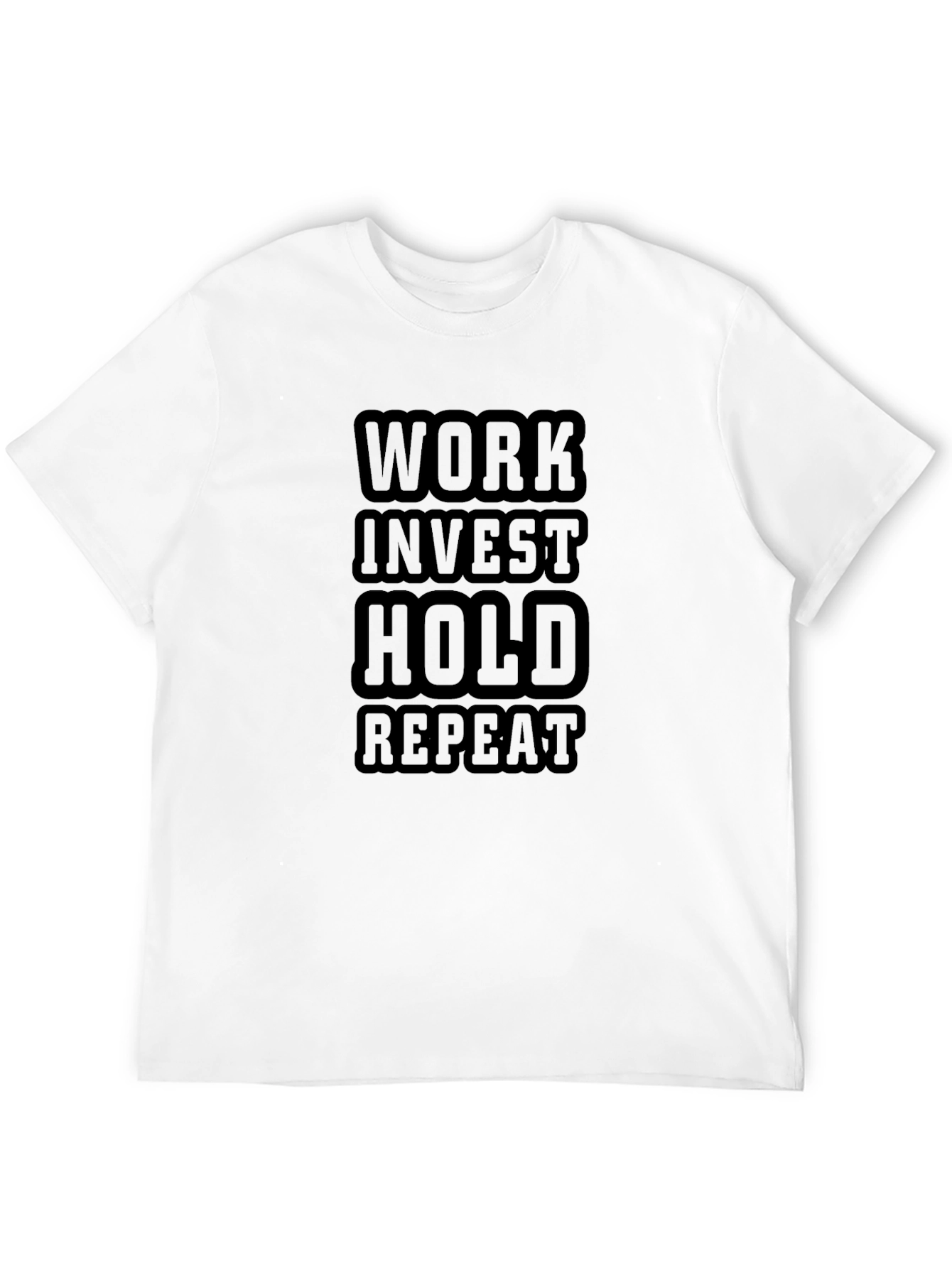 Work Invest Hold Repeat Black Graphic Tee
