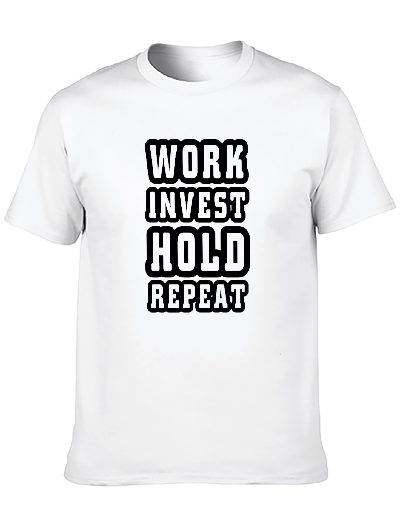 Work Invest Hold Repeat Black Graphic Tee