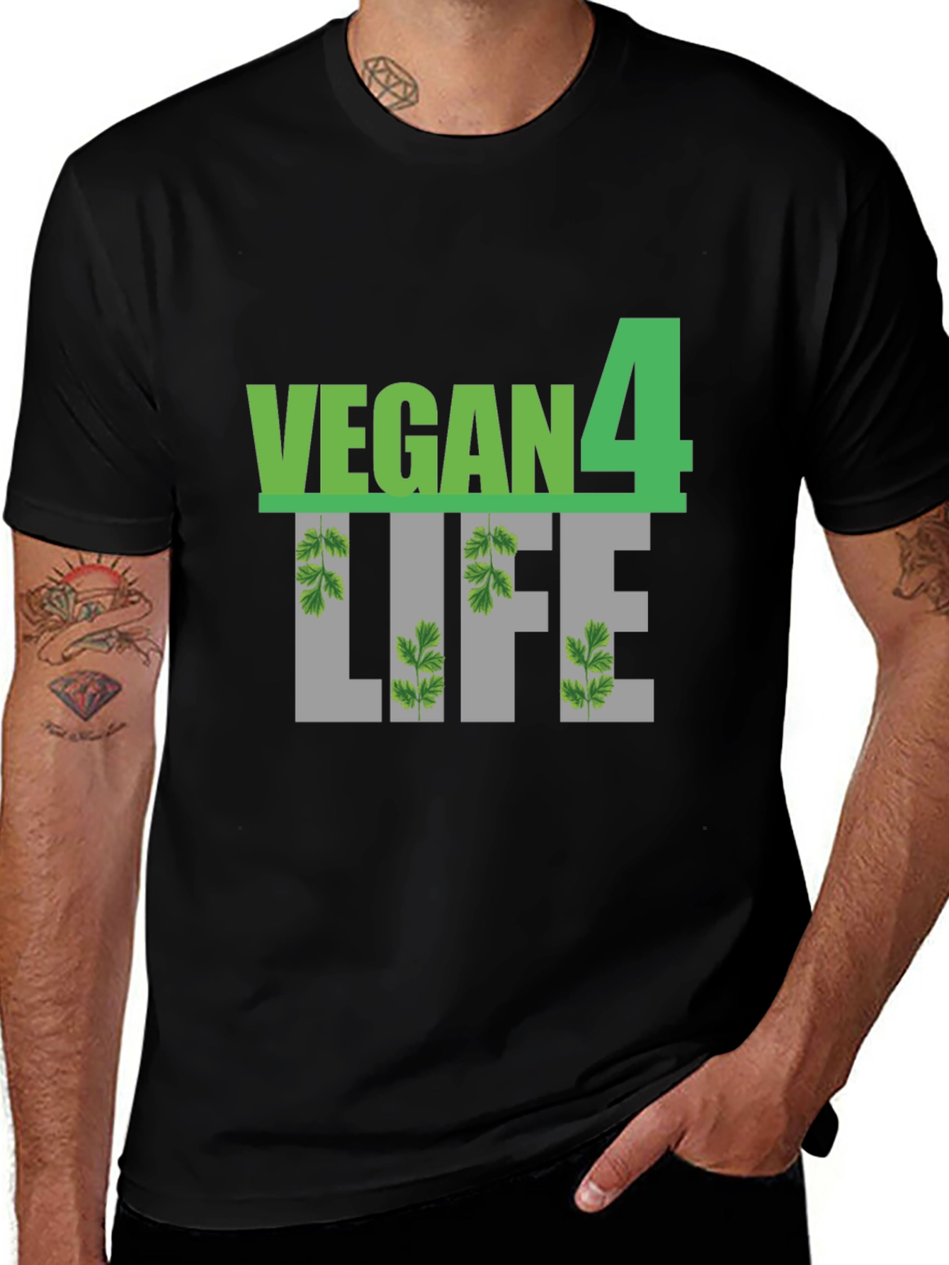 Vegan 4 Life Black T-Shirt