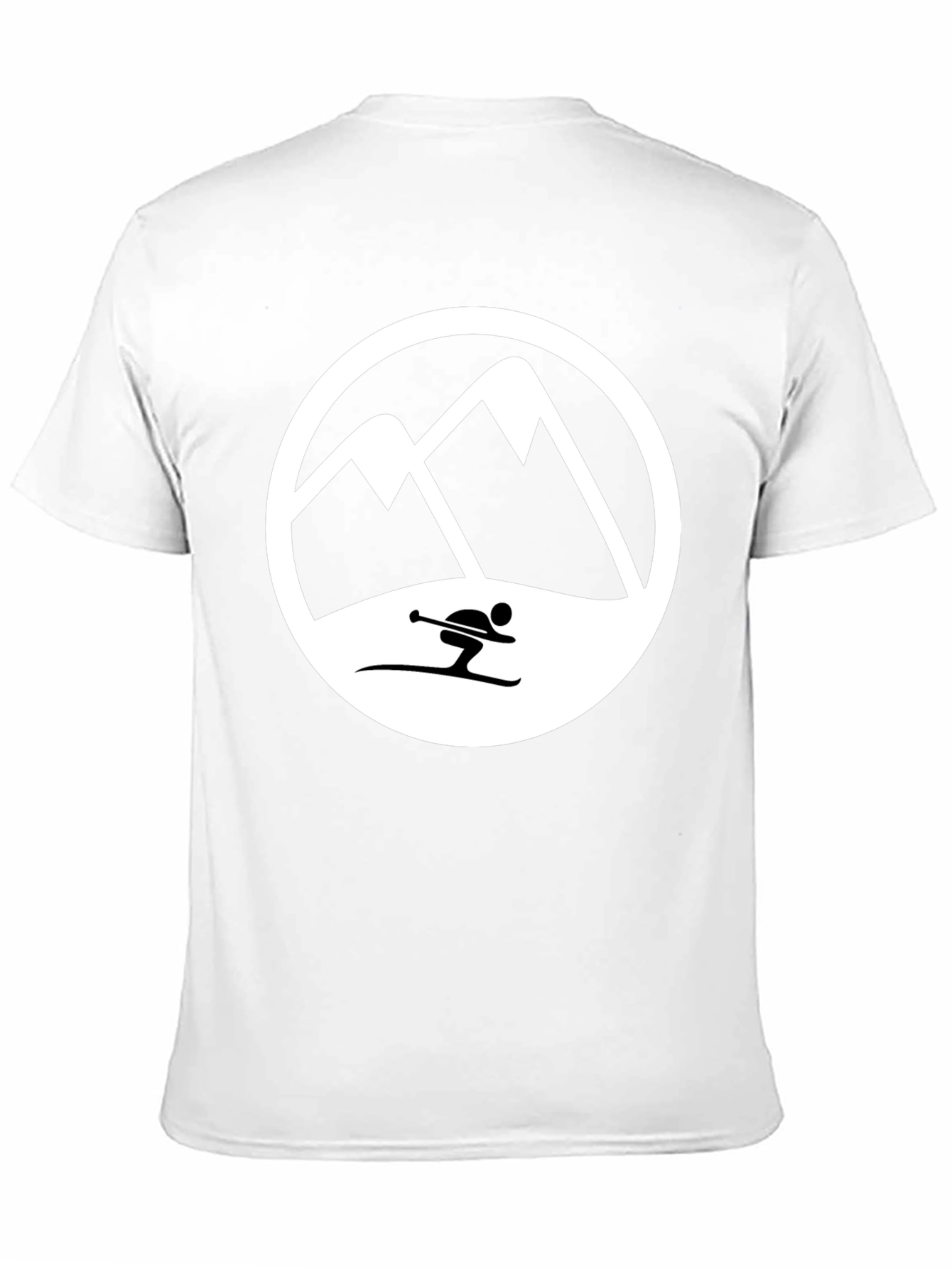 Mountain Skier T-Shirt - Black Graphic Tee
