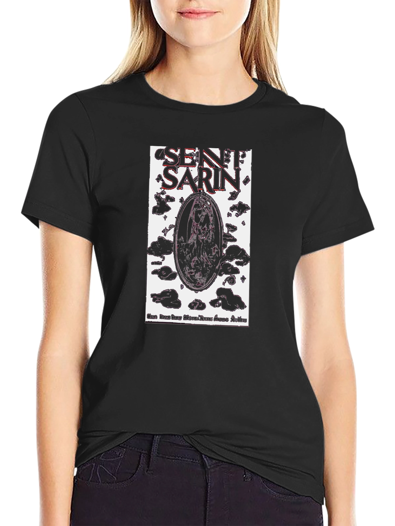Sentient Sarin Graphic Tee - Black Cotton