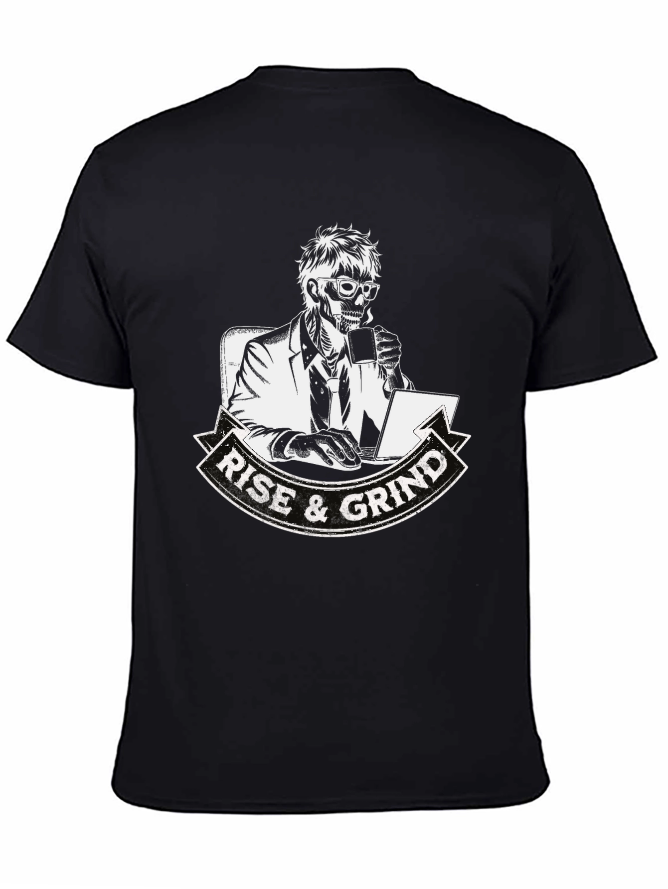 Rise and Grind Skeleton Graphic T-Shirt
