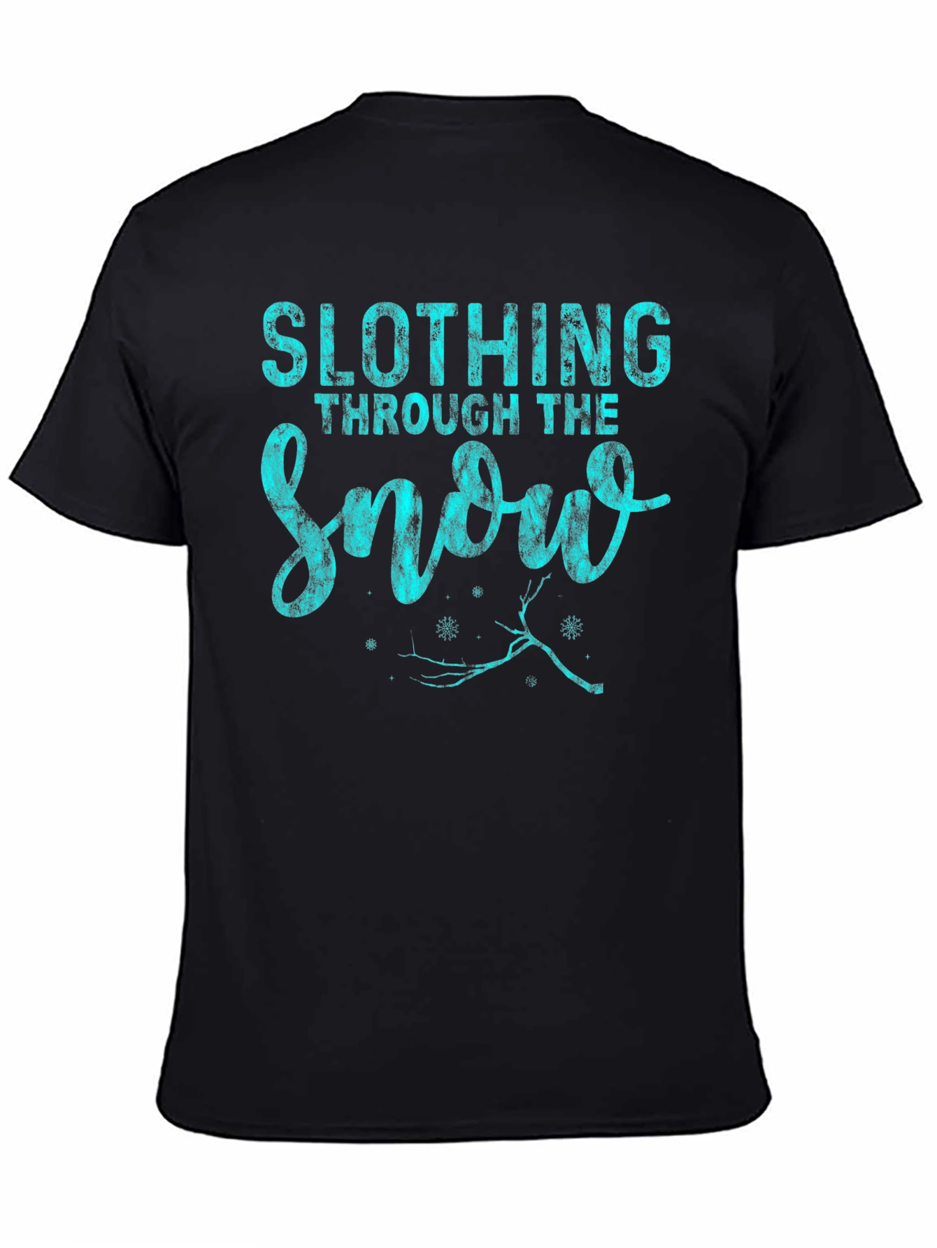 Slothing Through the Snow Mens Graphic T-Shirt