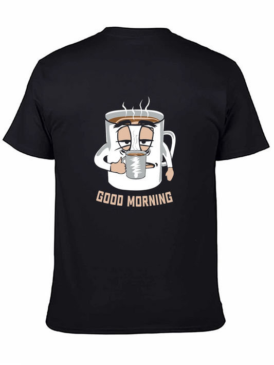 Funny Good Morning Coffee Mug Cartoon T-Shirt