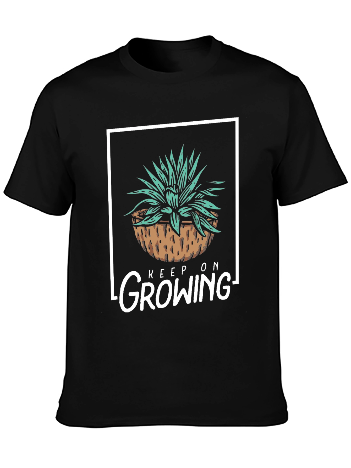 Keep On Growing T-Shirt - Black Graphic Tee
