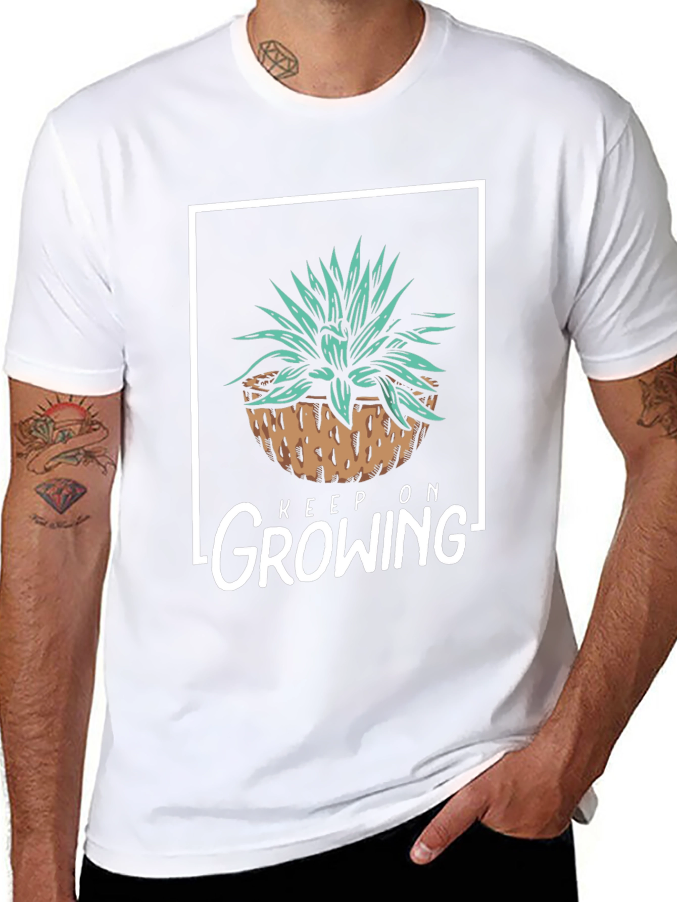 Keep On Growing T-Shirt - Black Graphic Tee