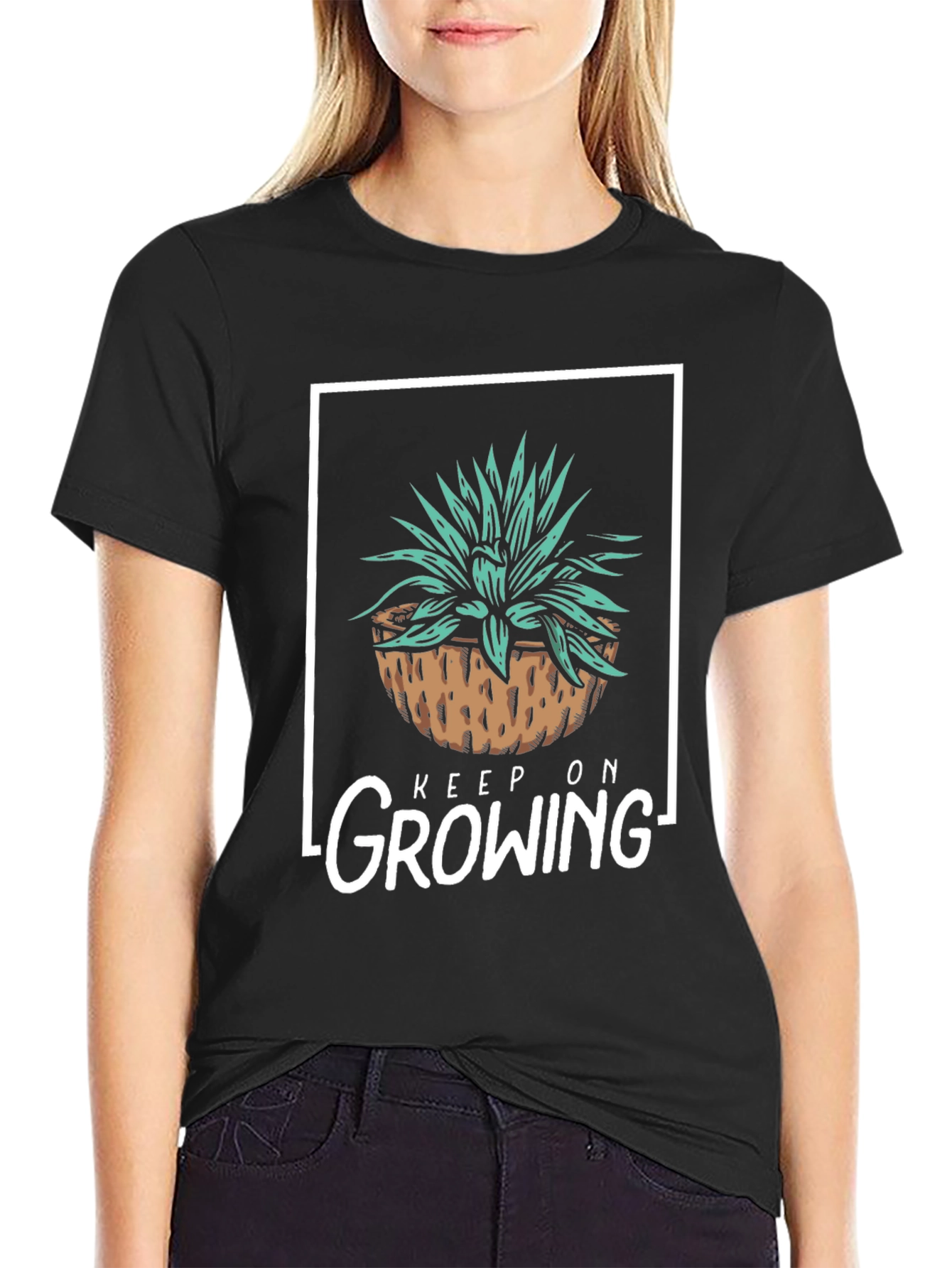 Keep On Growing T-Shirt - Black Graphic Tee