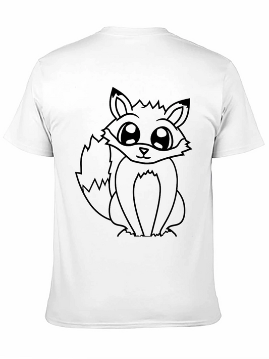 Fox Graphic Black T-Shirt - Unisex Casual Tee